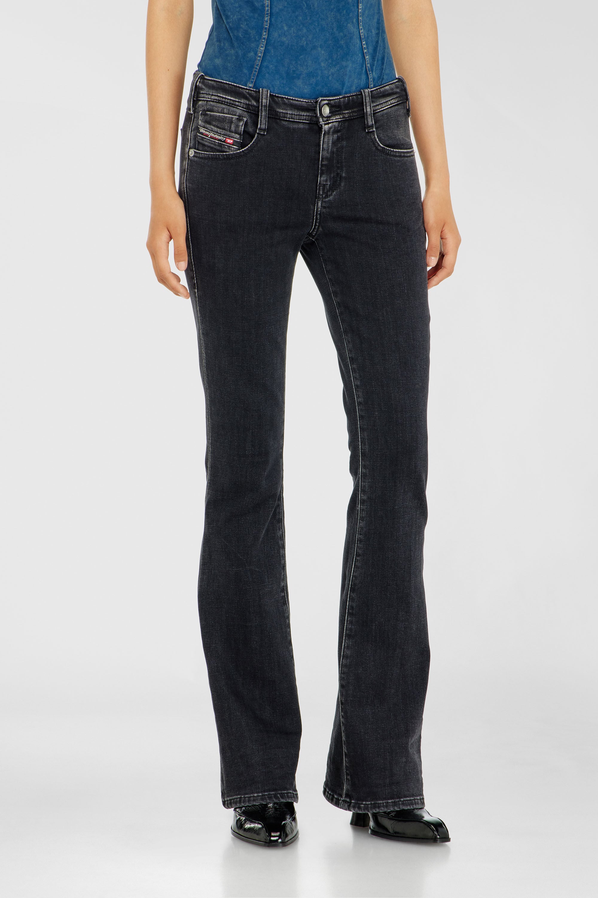 Diesel - Woman's Bootcut Jeans 1969 D-Ebbey 09P75, Black/Dark grey - 4