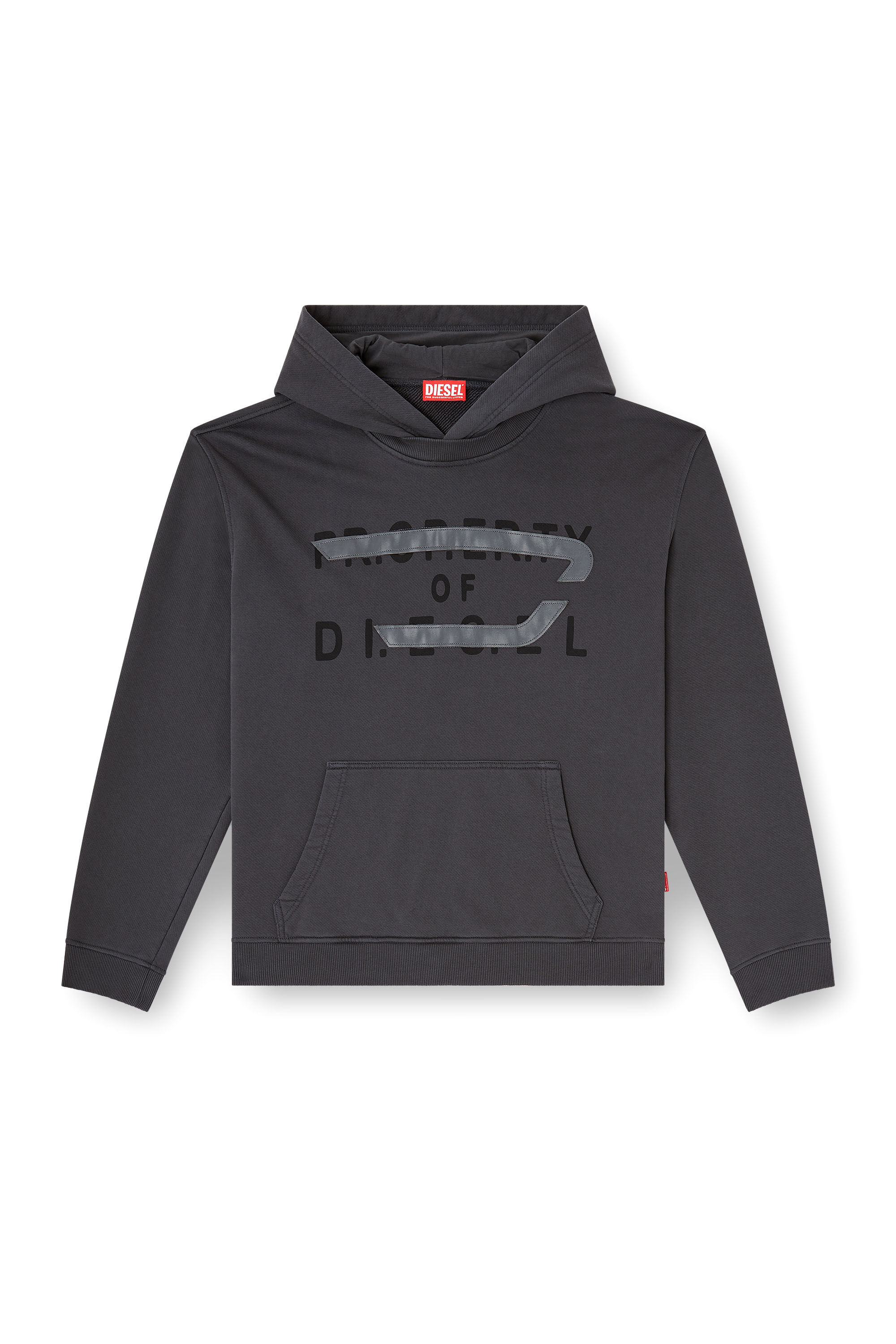 Diesel - S-NORMAN-HOOD, Man's Cotton hoodie with D appliqu&eacute; in null - 2