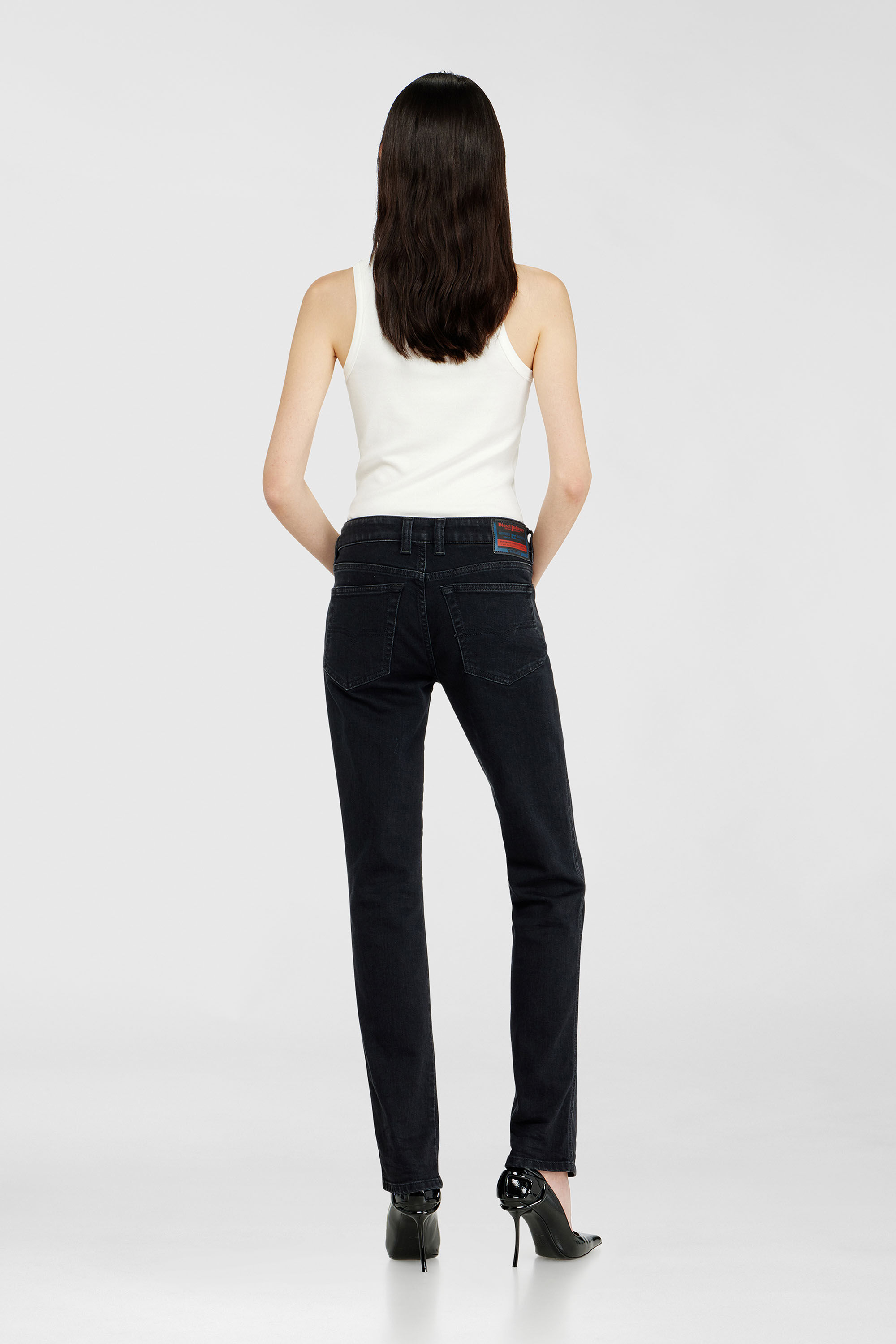 Diesel - Woman's Slim Jeans 1992 D-Jiann 09N89, Black/Dark grey - 3