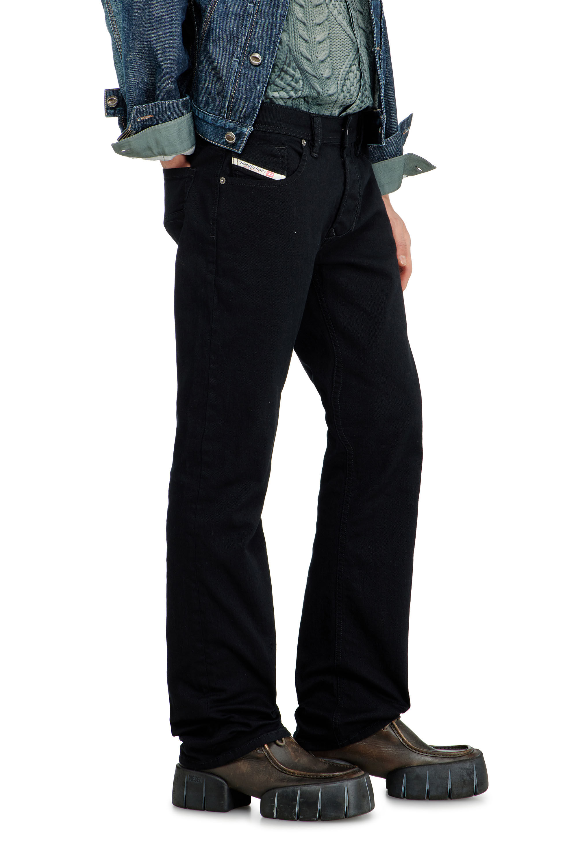 Diesel - Man's Regular Jeans 1985 Larkee 0688H, Black/Dark grey - 7