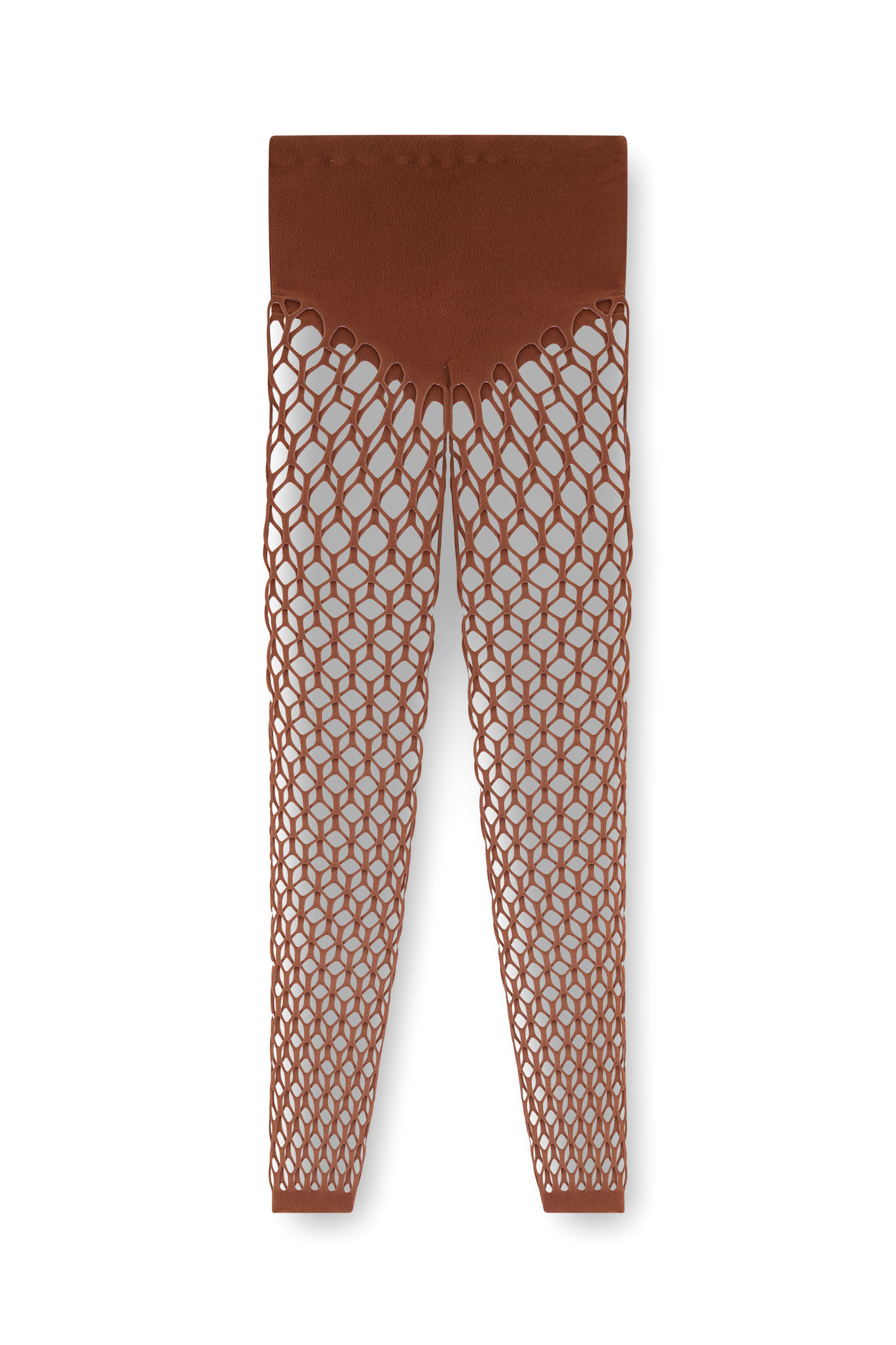 Diesel - M-ZORDA, Woman's Stretchy mesh-knit tights in Brown - 2