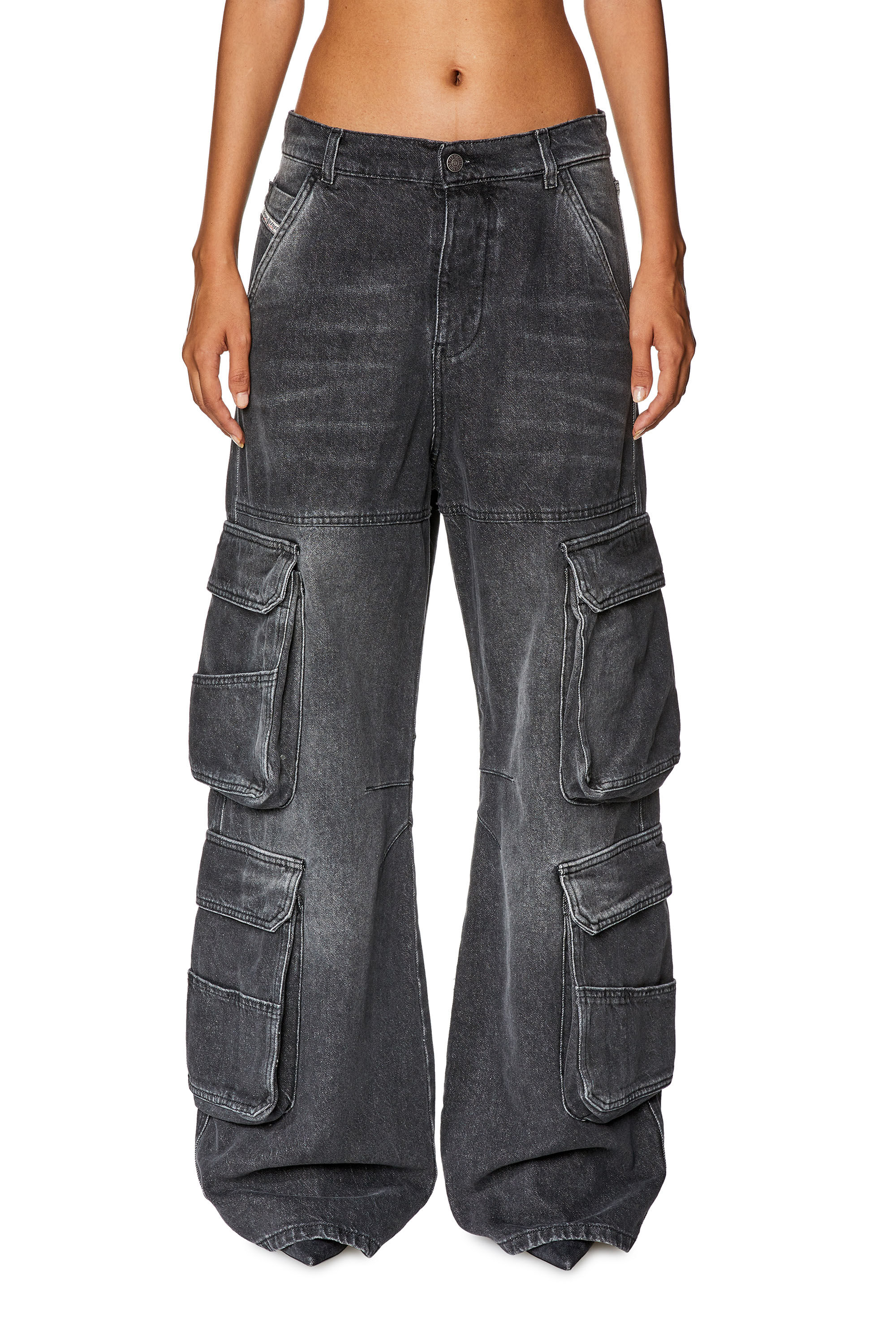 Diesel - Straight Jeans 1996 D-Sire 0HLAA, Black/Dark grey - Image 3