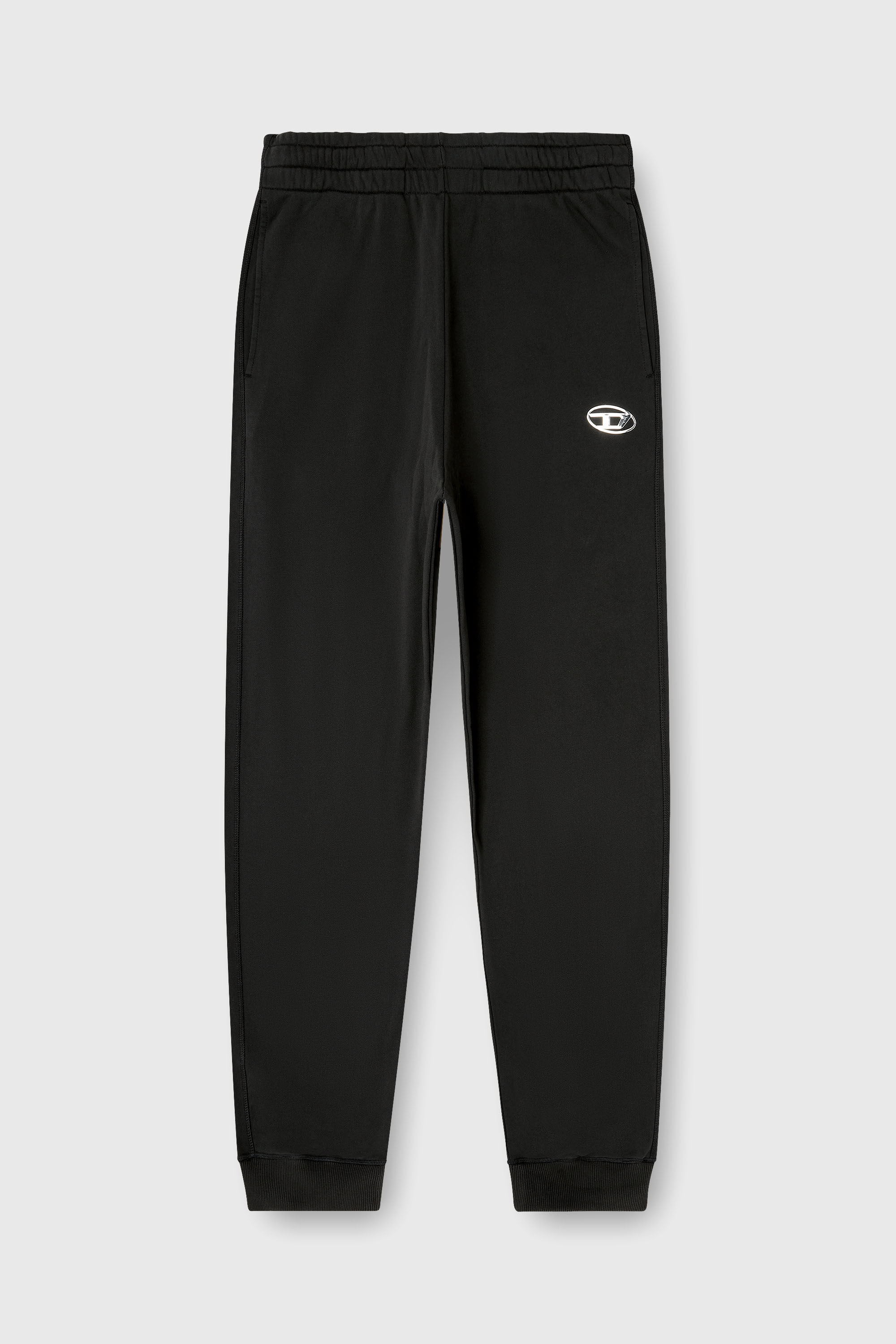 Diesel - P-MARKY-IOD, Man's Cotton pants with metallic Oval D in Black - 2