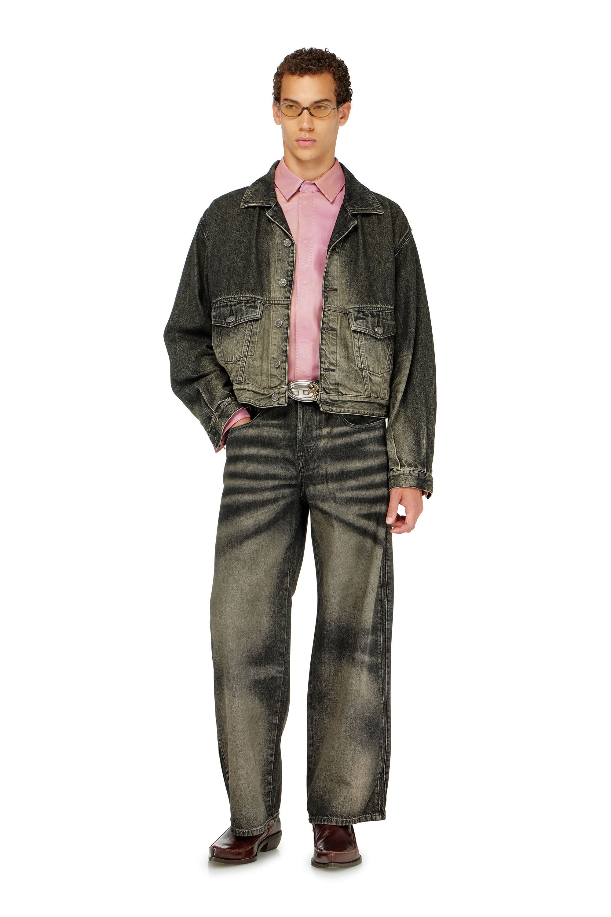 Diesel - Unisex's Relaxed Jeans 1982 D-Hakou 09R33, Black/Dark grey - 1