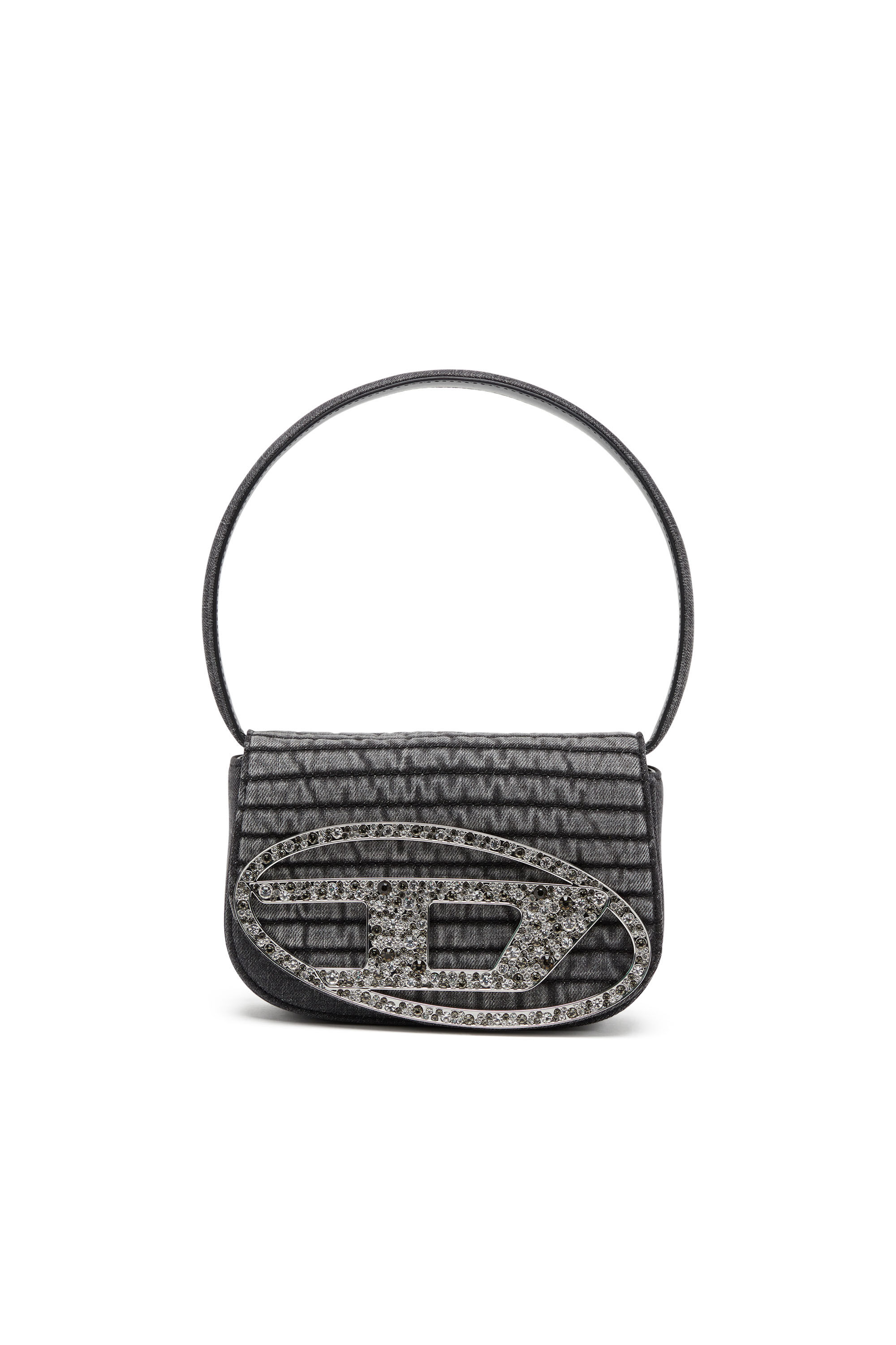 Women's 1DR Shoulder Bag - Iconic shoulder bag in padded denim | Black |  Diesel