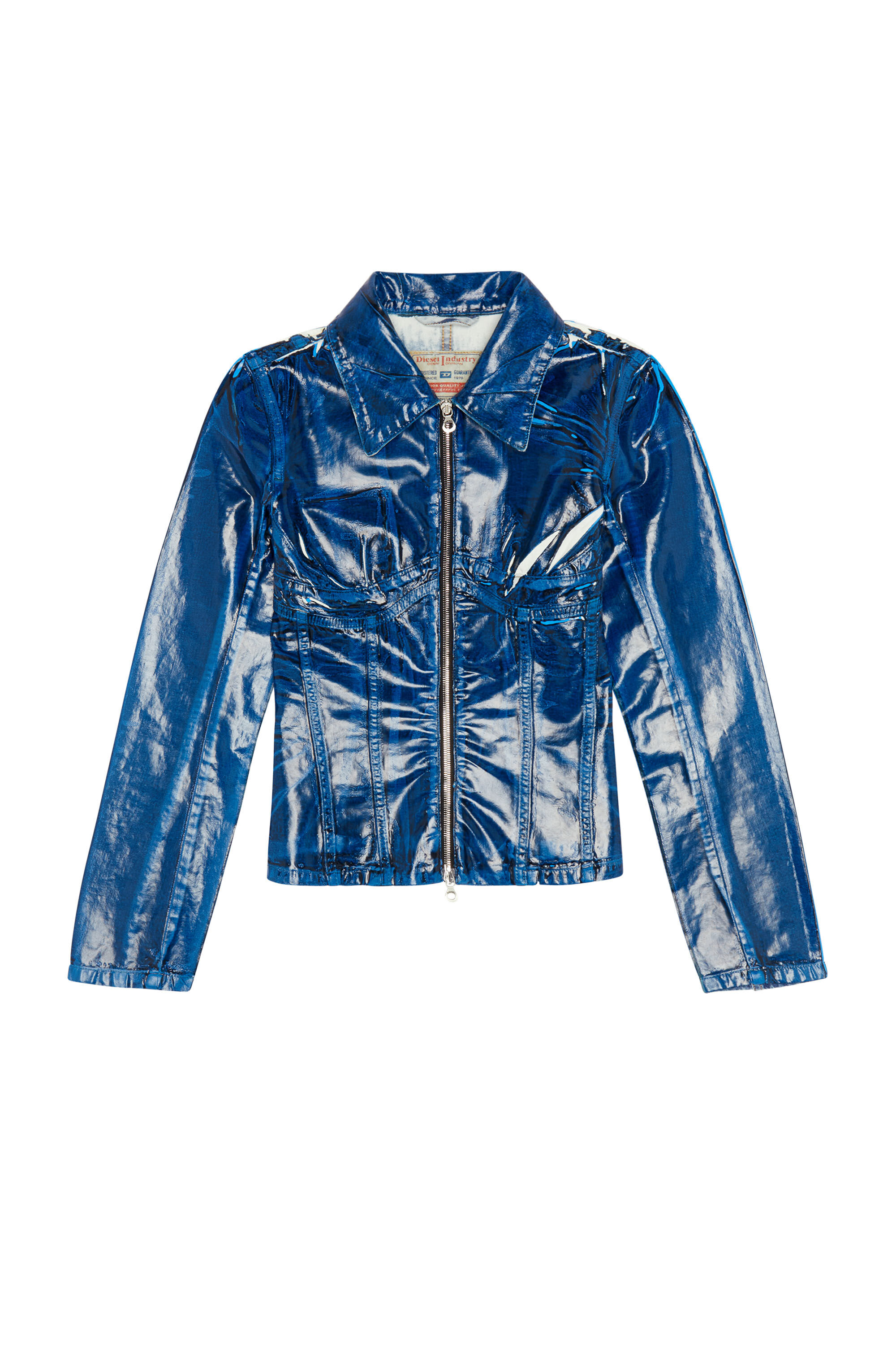 DE-MILLY-FSC Woman: Slim-fit resin-coated trucker jacket | Diesel