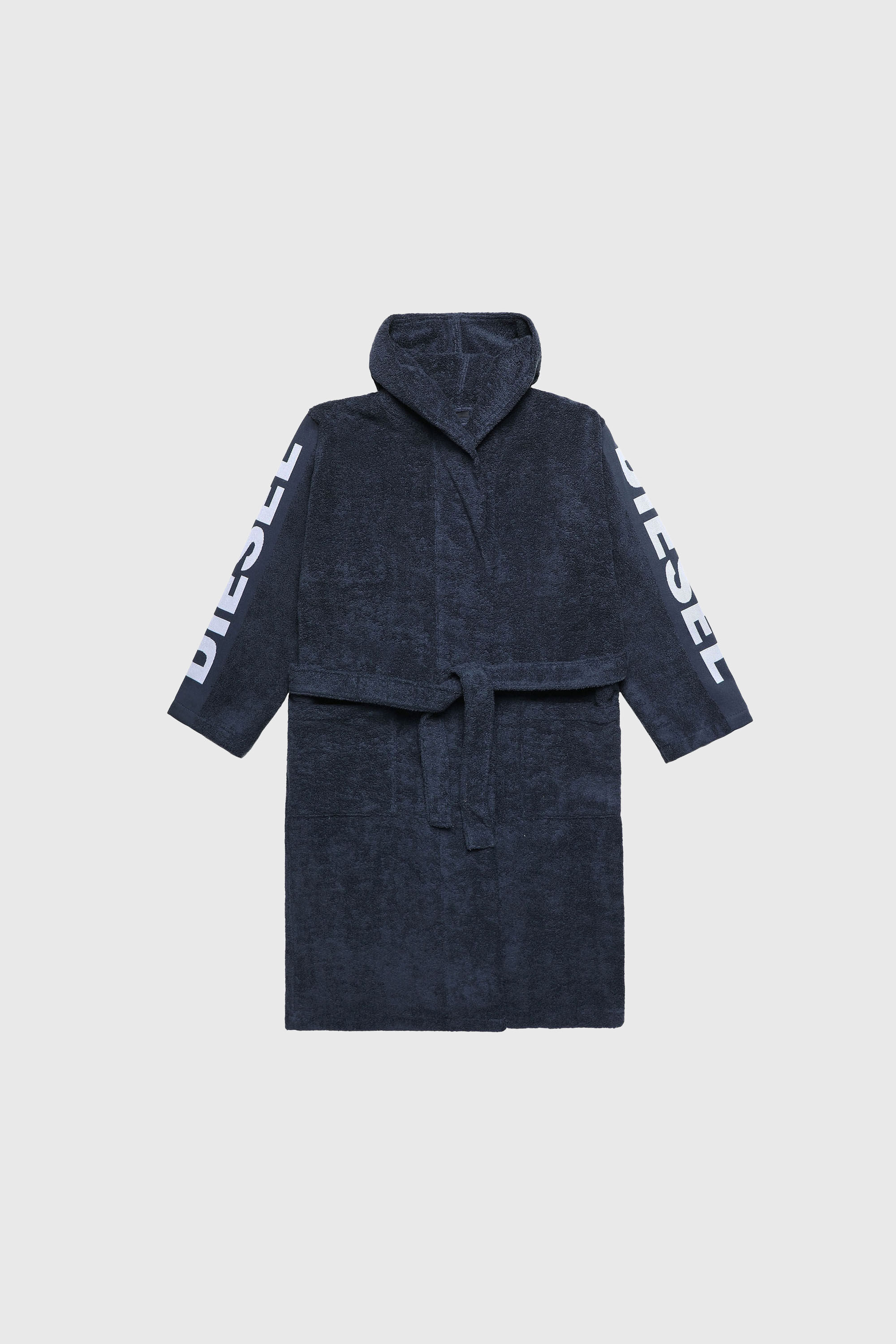 Diesel - ACC  SPORT LOGO CAP L/XL, Unisex's Bathrobe with hood SPORT LOGO, L/XL in Blue - 2