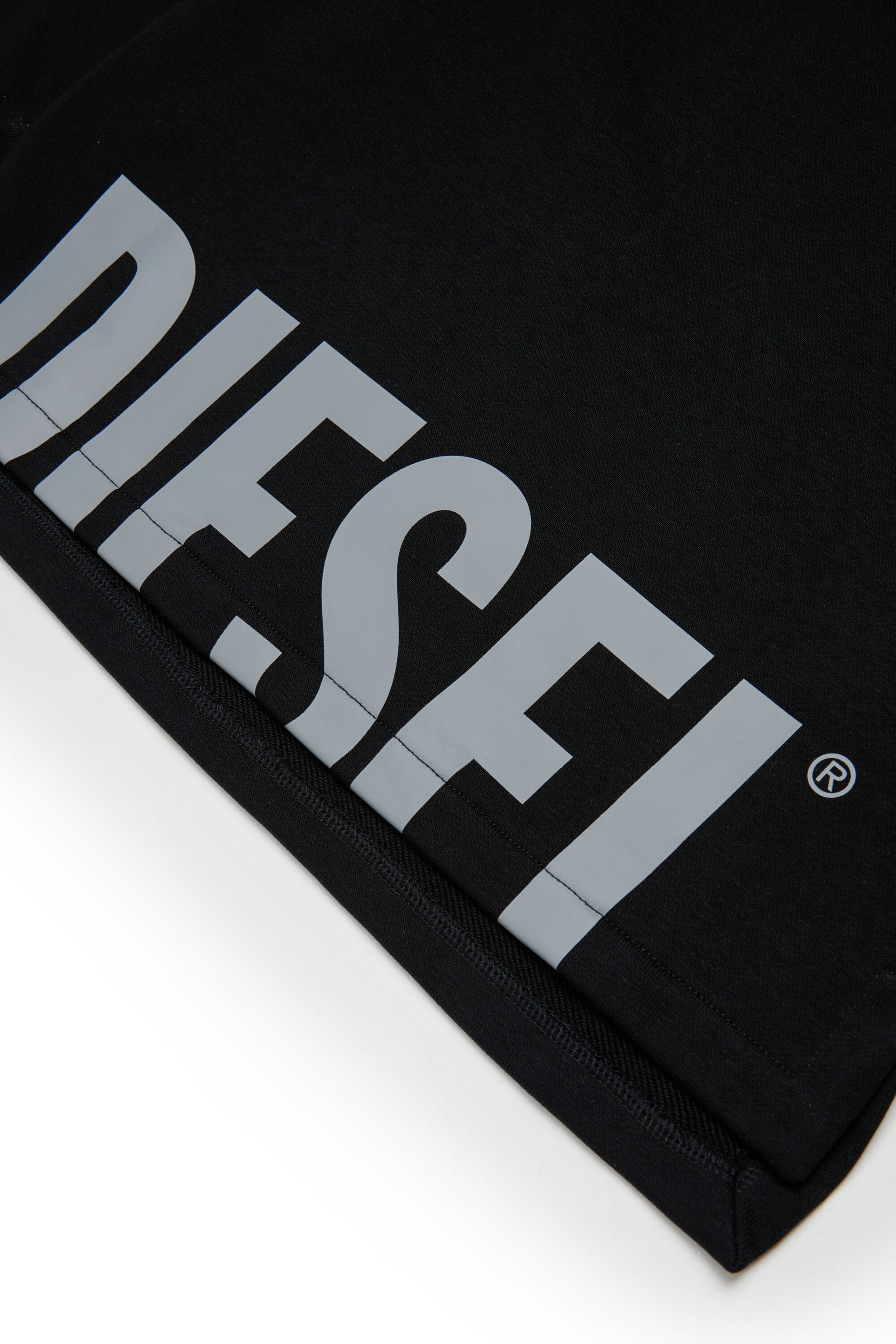 Diesel - SRES OVER, Man's Sweatshirt cut-off logo print in Black - 4