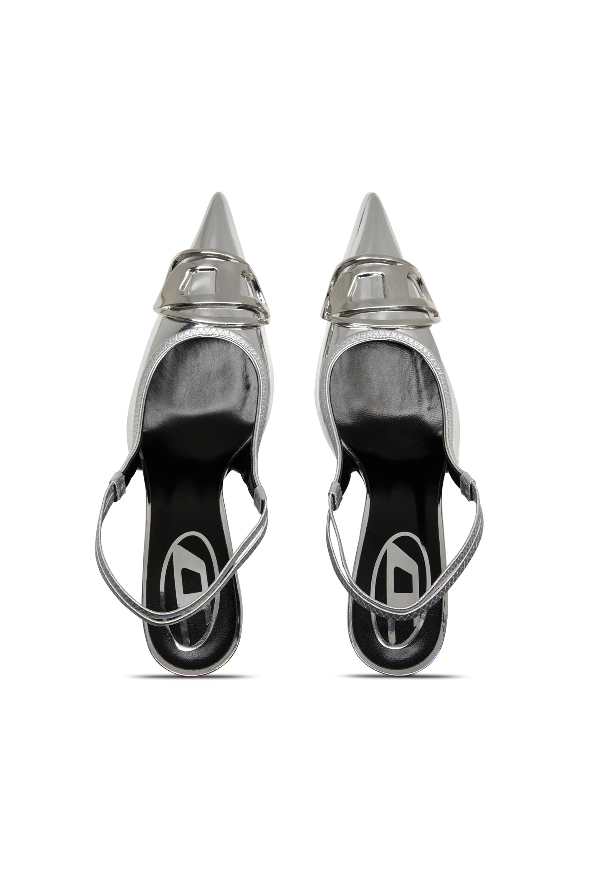 Women's D-Venus-Slingback pumps with mirror finish | Silver
