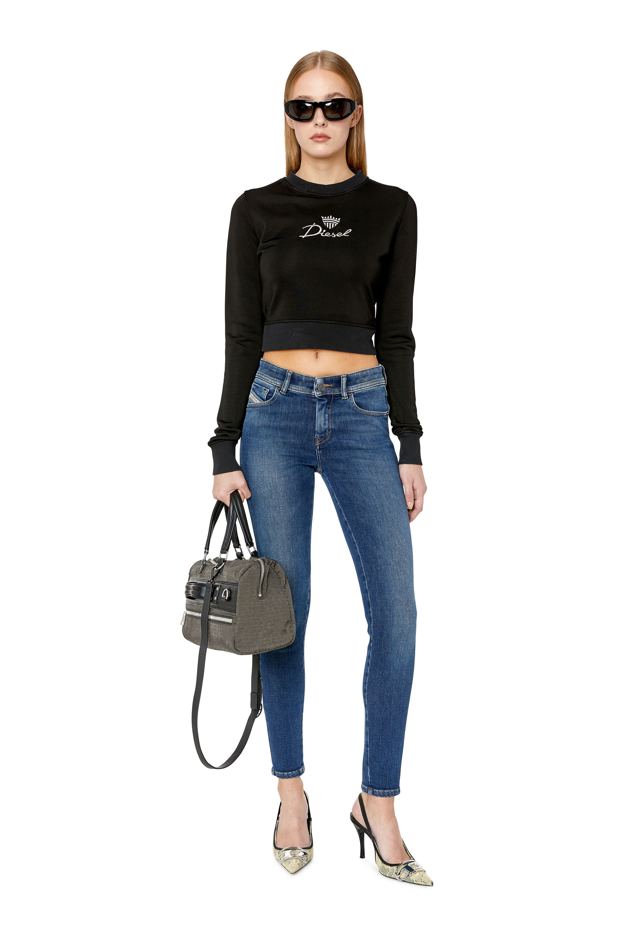 Diesel - Super skinny Jeans 2017 Slandy 09E97, Dark Blue - Image 1