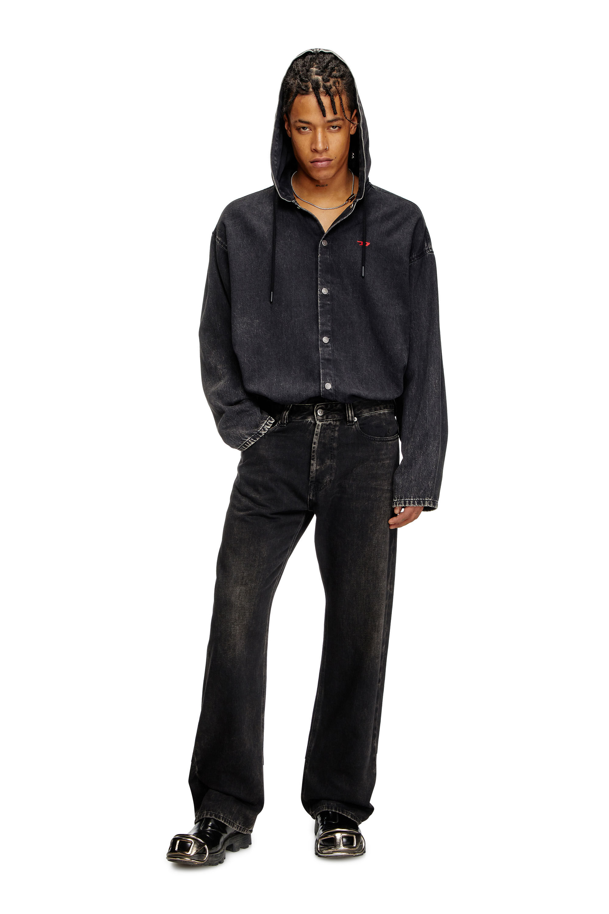 Men's Relaxed Jeans | Black/Dark grey | Diesel 1980 D-Eeper