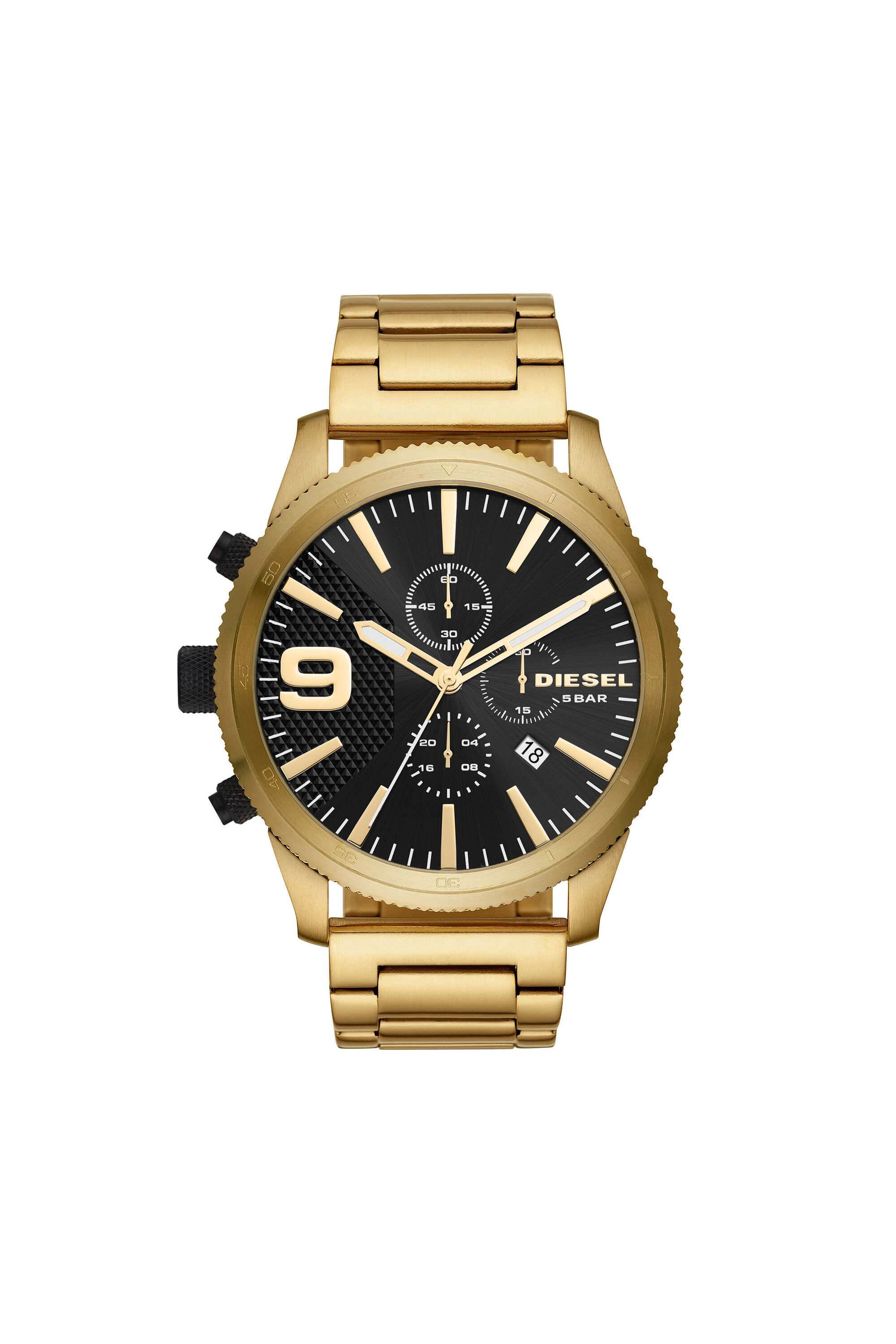テイシ DZ4488 Man: Rasp Chrono chronograph gold-tone watch | Diesel