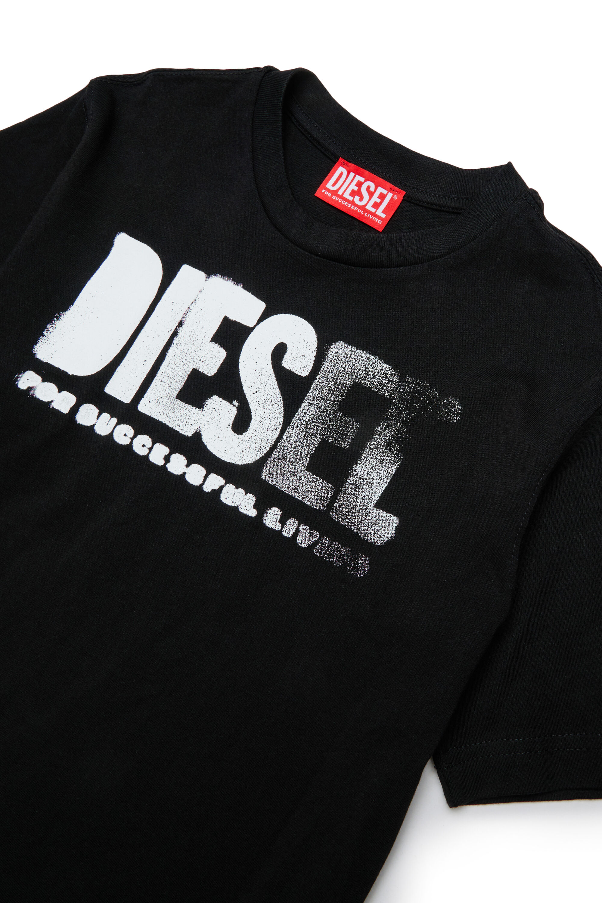 Diesel - THIDE OVER, Man's T-shirt with gradient print in Black - 3