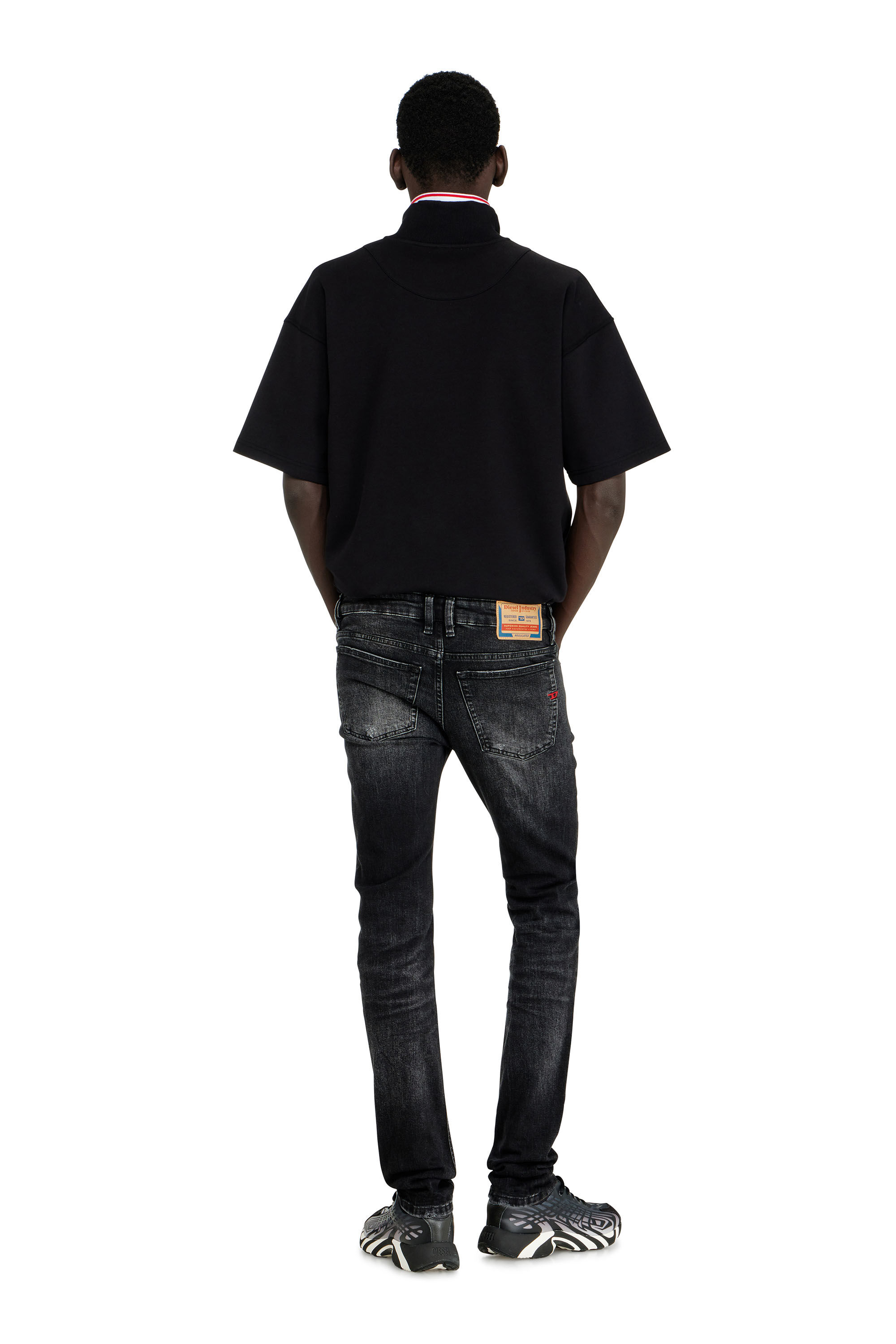 パンツ Diesel black coating skinny denim w25 Men's Skinny Jeans | Black/Dark grey | Diesel 1979 Sleenker