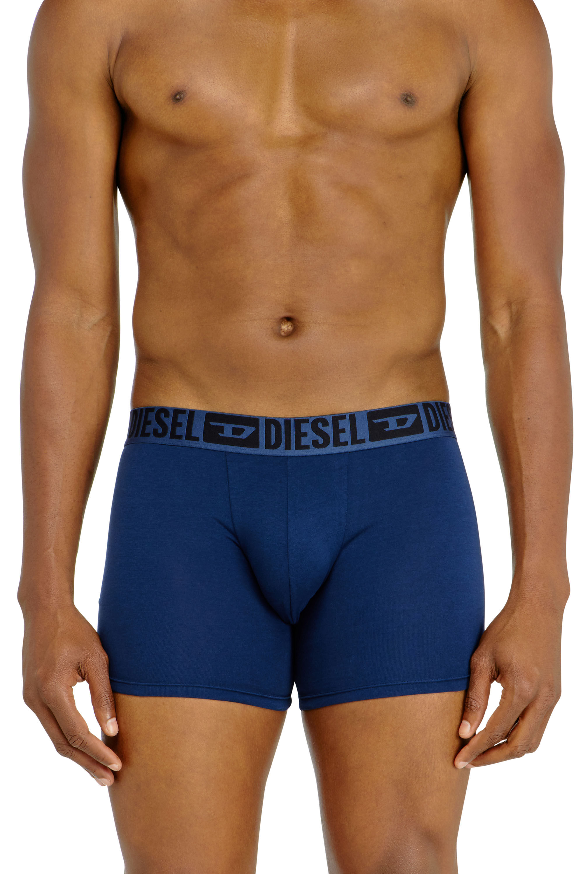 Diesel - SEBASTIAN-D-CORE-3PACK, Man's Three-pack boxer briefs in stretch cotton in Black/Blue - 3