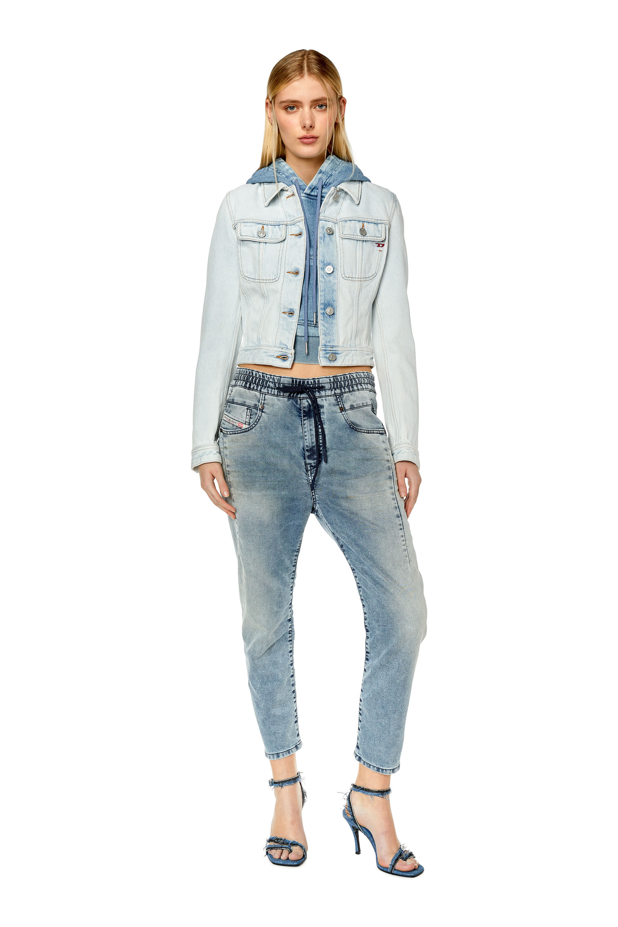 Diesel - Fayza JoggJeans® 068DU Boyfriend, Light Blue - Image 1