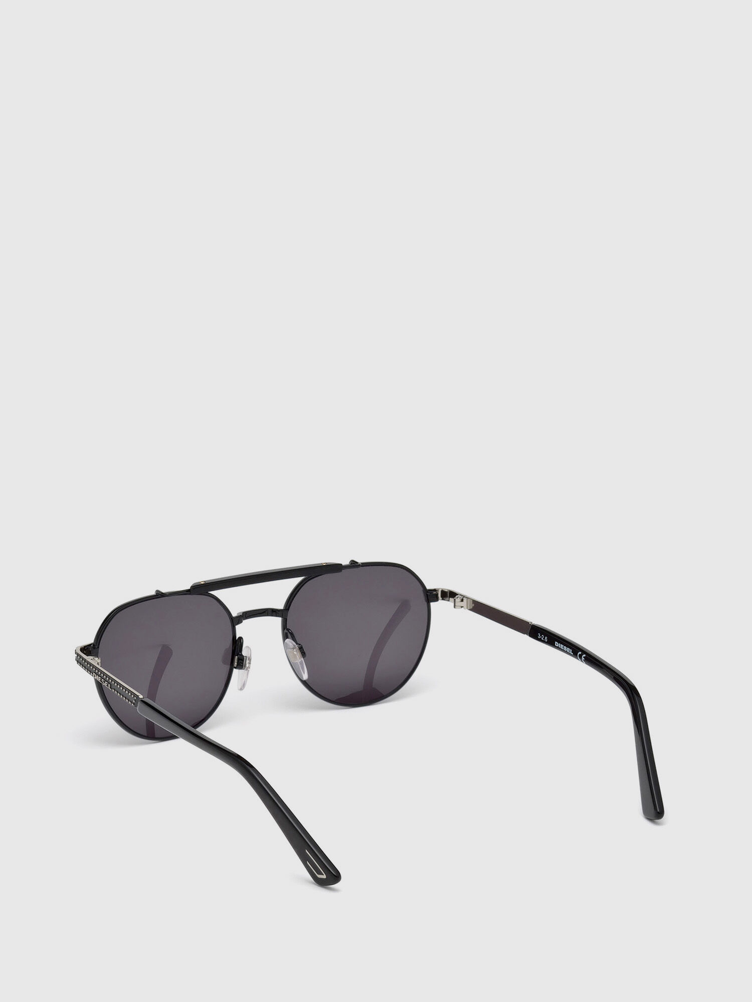 Diesel - DL0239, Unisex's 80's inspired eyewear with round lenses in Black - 2