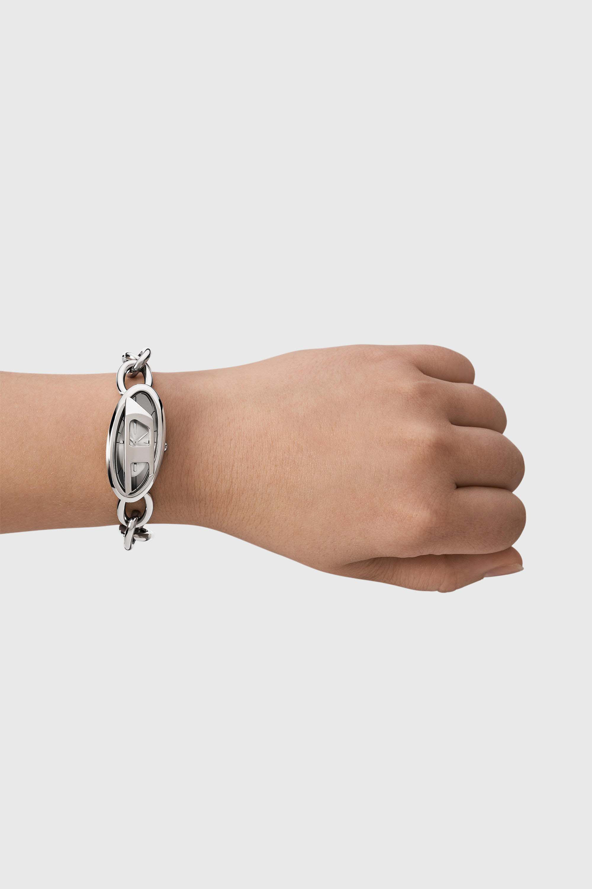 Diesel - DZ5609 WATCH, Woman's D-Era Two -Hand Stainless Steel Watch in Silver - 4