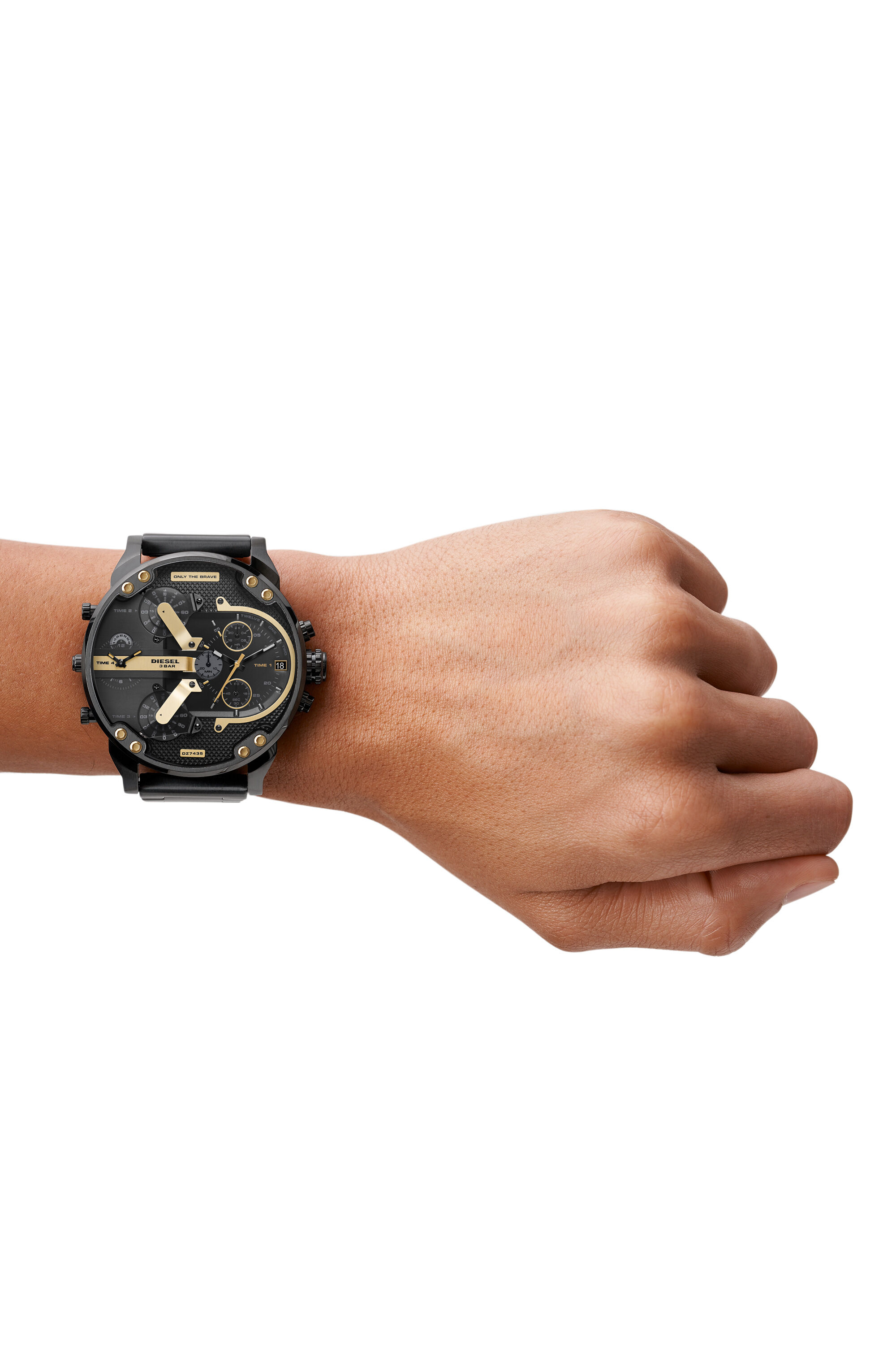 DZ7435 Men s black and gold wristwatch Diesel Mr. Daddy 2.0