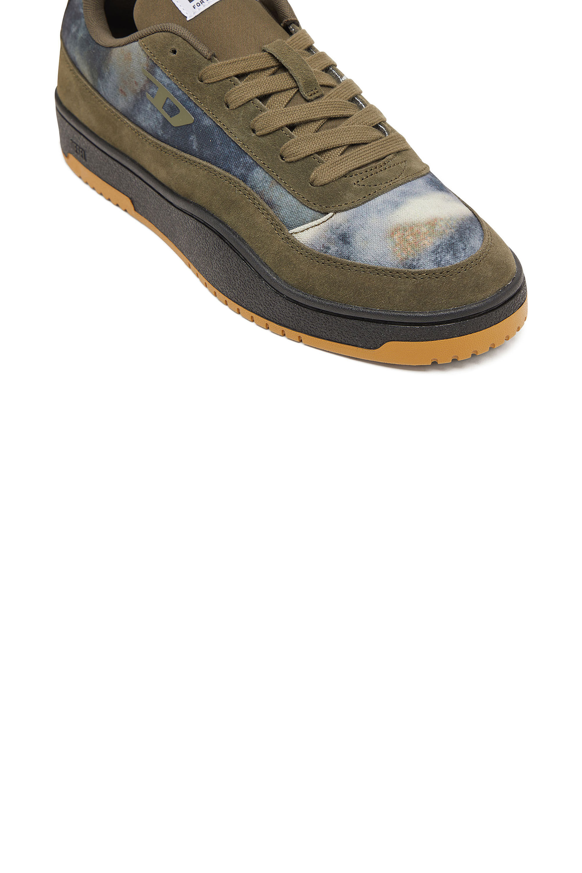 Diesel - S-TRACKER-D LOW, Man's S-Tracker-D leather lace-up shoes in Green/Blue - 6