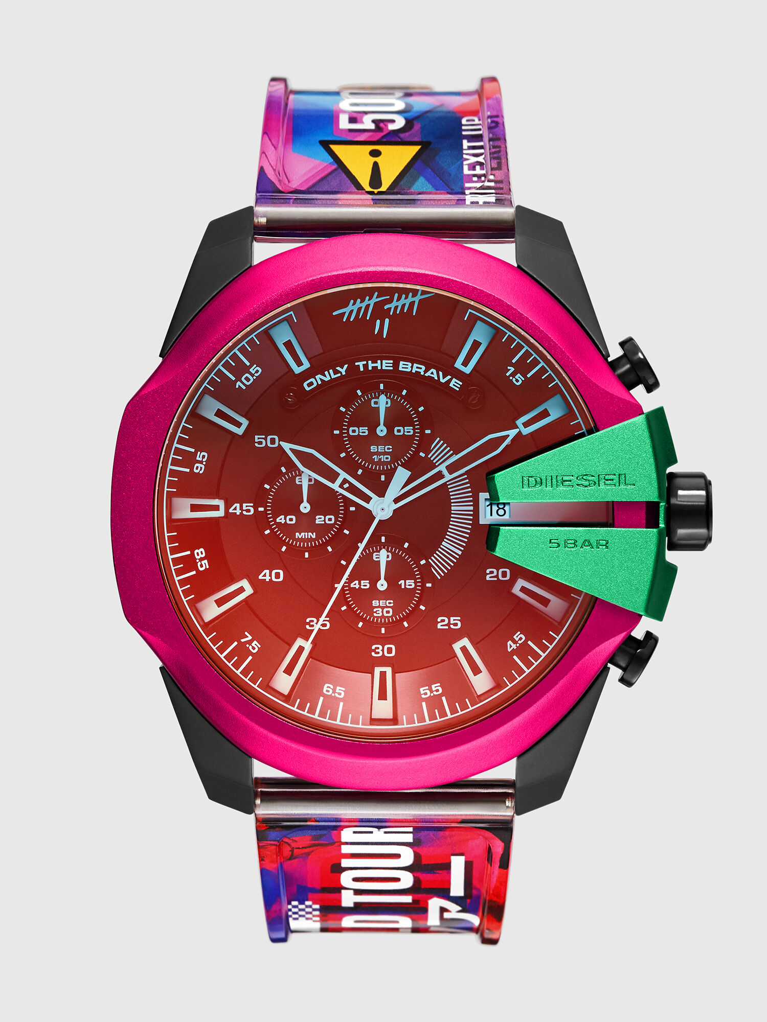 Diesel mega chief concrete watch best sale