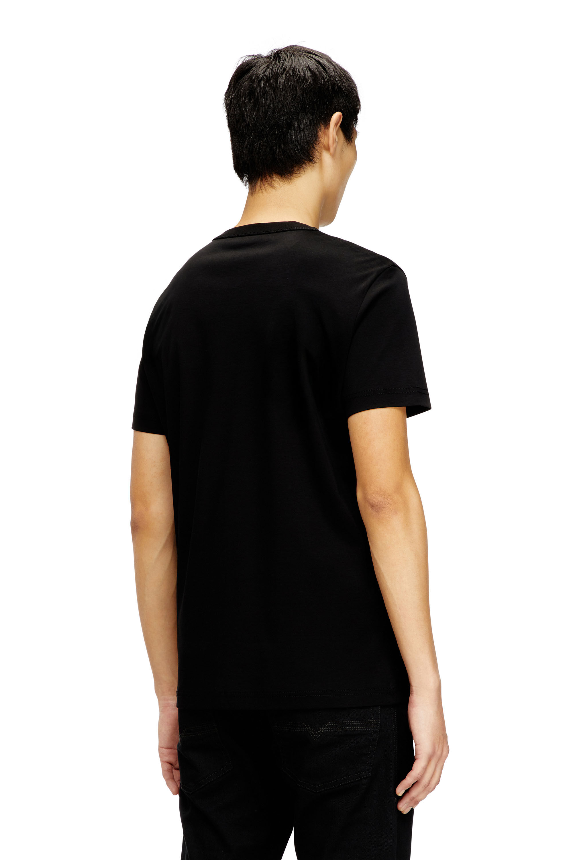 Diesel - T-MIEGOR-K77, Man's T-shirt in mercerised cotton in Black - 4