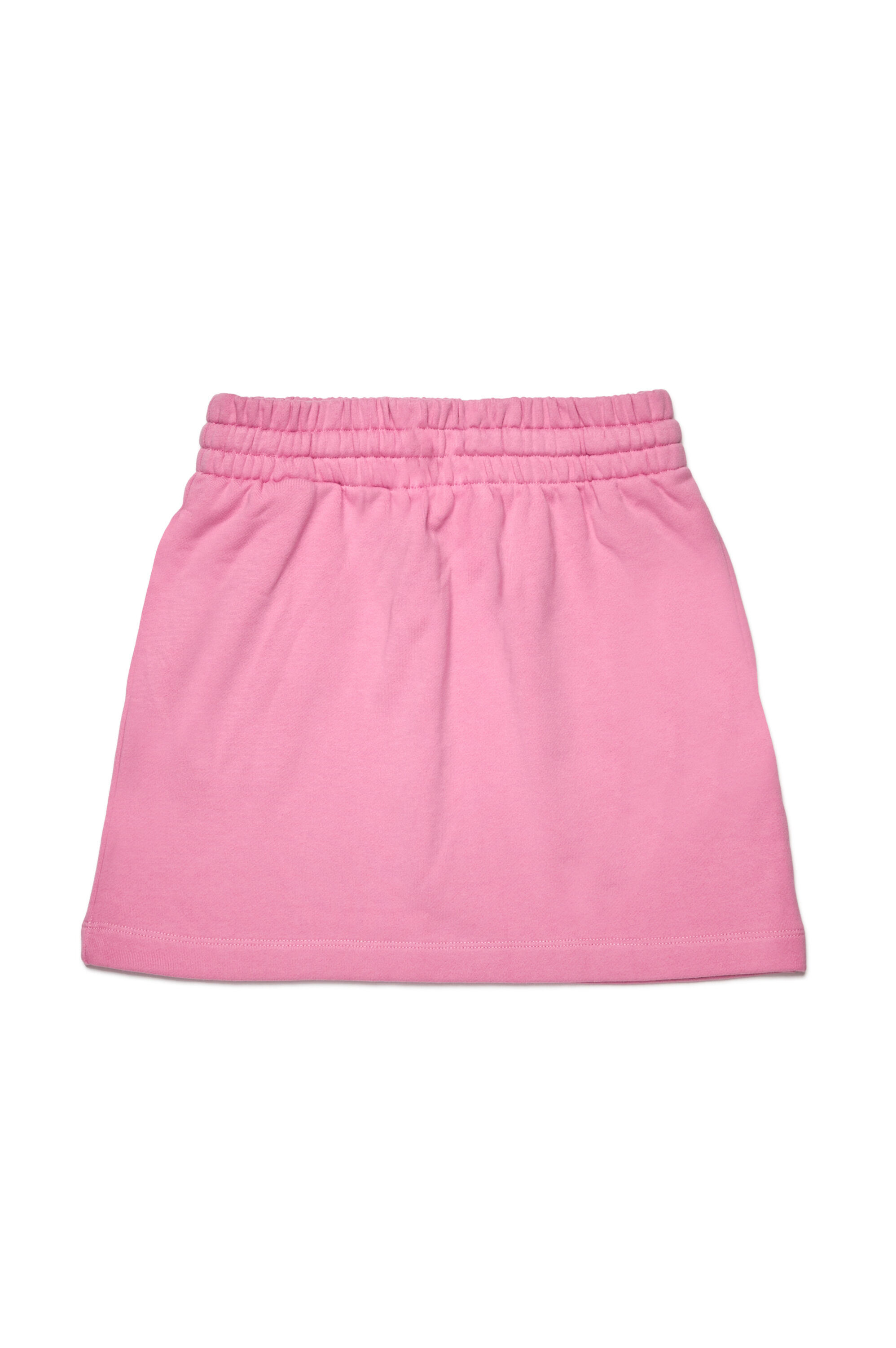 Diesel - GINNYX, Woman's Cotton mini skirt with flocked logo heart in Pink - 2