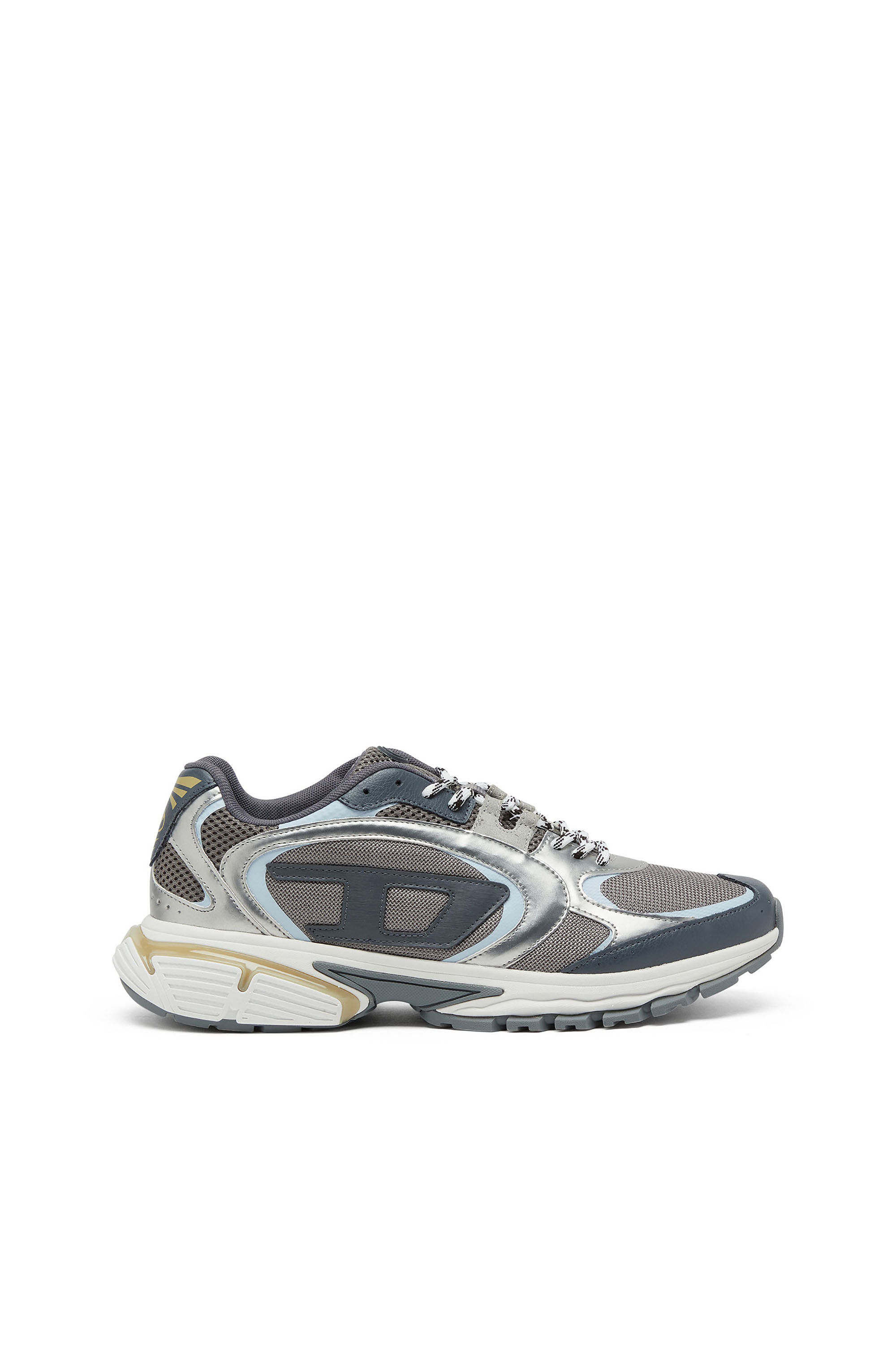 Diesel - S-PRO-V-DENSE LOW, Man's S-Pro-V-Dense-Metallic sneakers in mesh and PU in Grey/Blue - 1