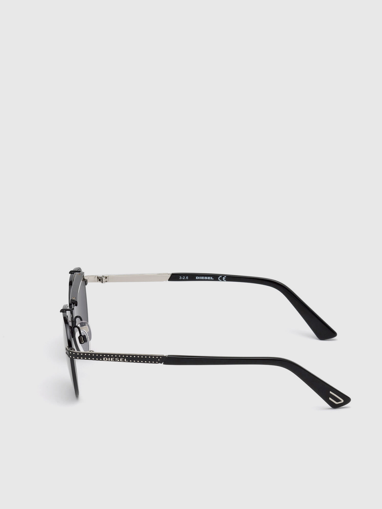 Diesel - DL0239, Unisex's 80's inspired eyewear with round lenses in Black - 3