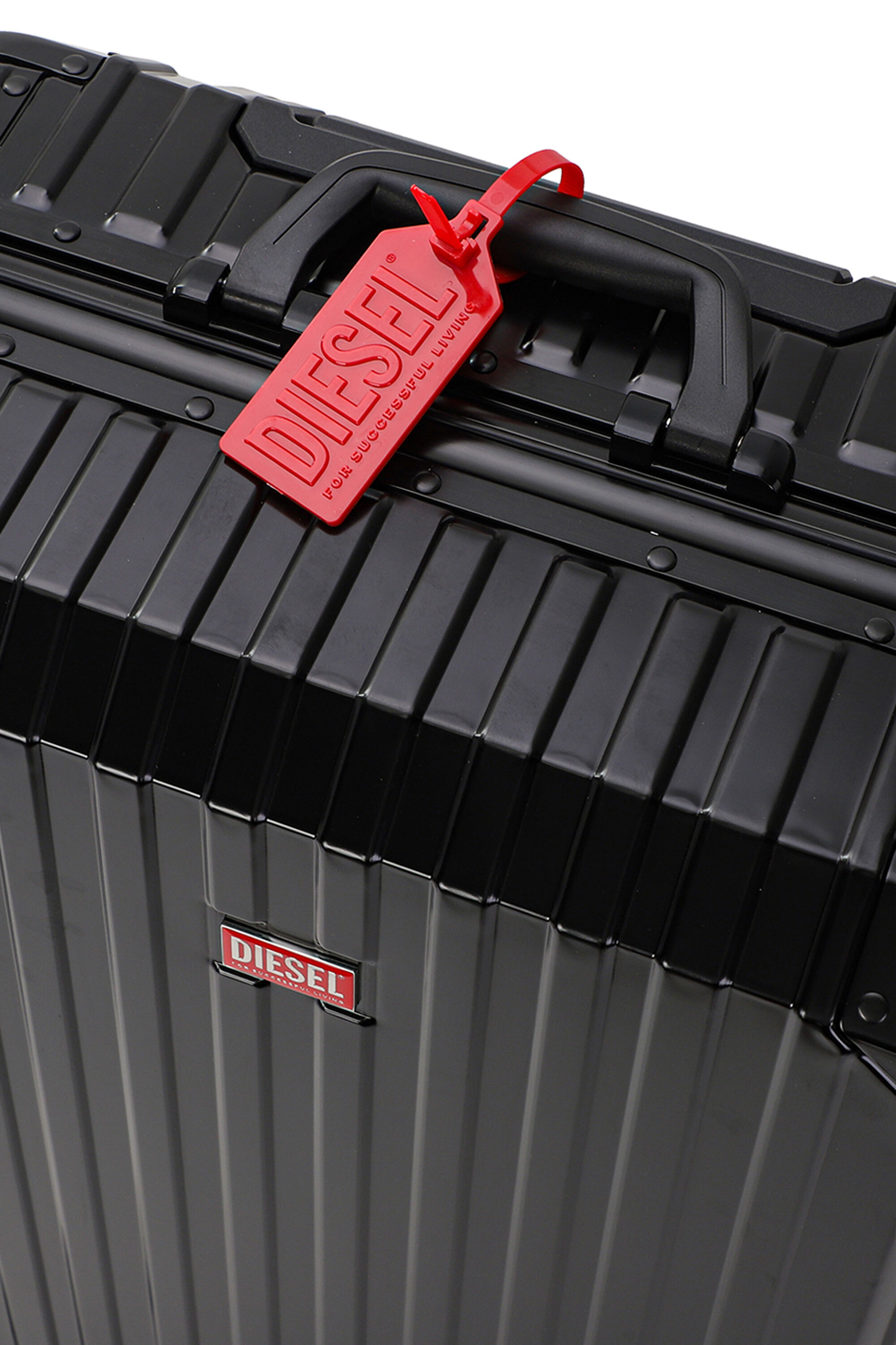 Diesel - DIESEL ALUMINUM TROLLEY- DSL002, Unisex's Aluminum suitcase size M in Black - 6