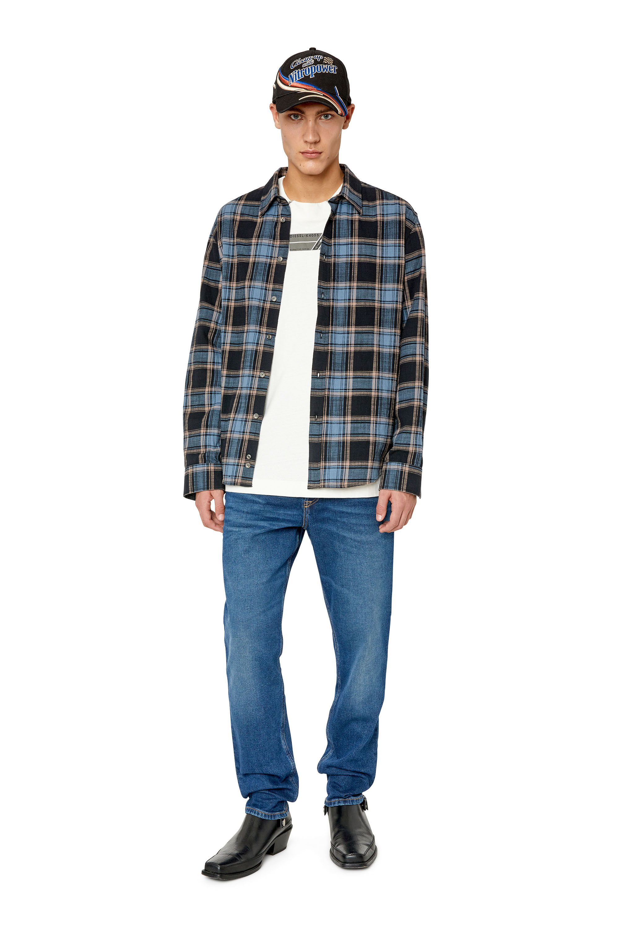 Diesel - 2006 D-Fining 0GYCS Tapered Jeans, Dark Blue - Image 1