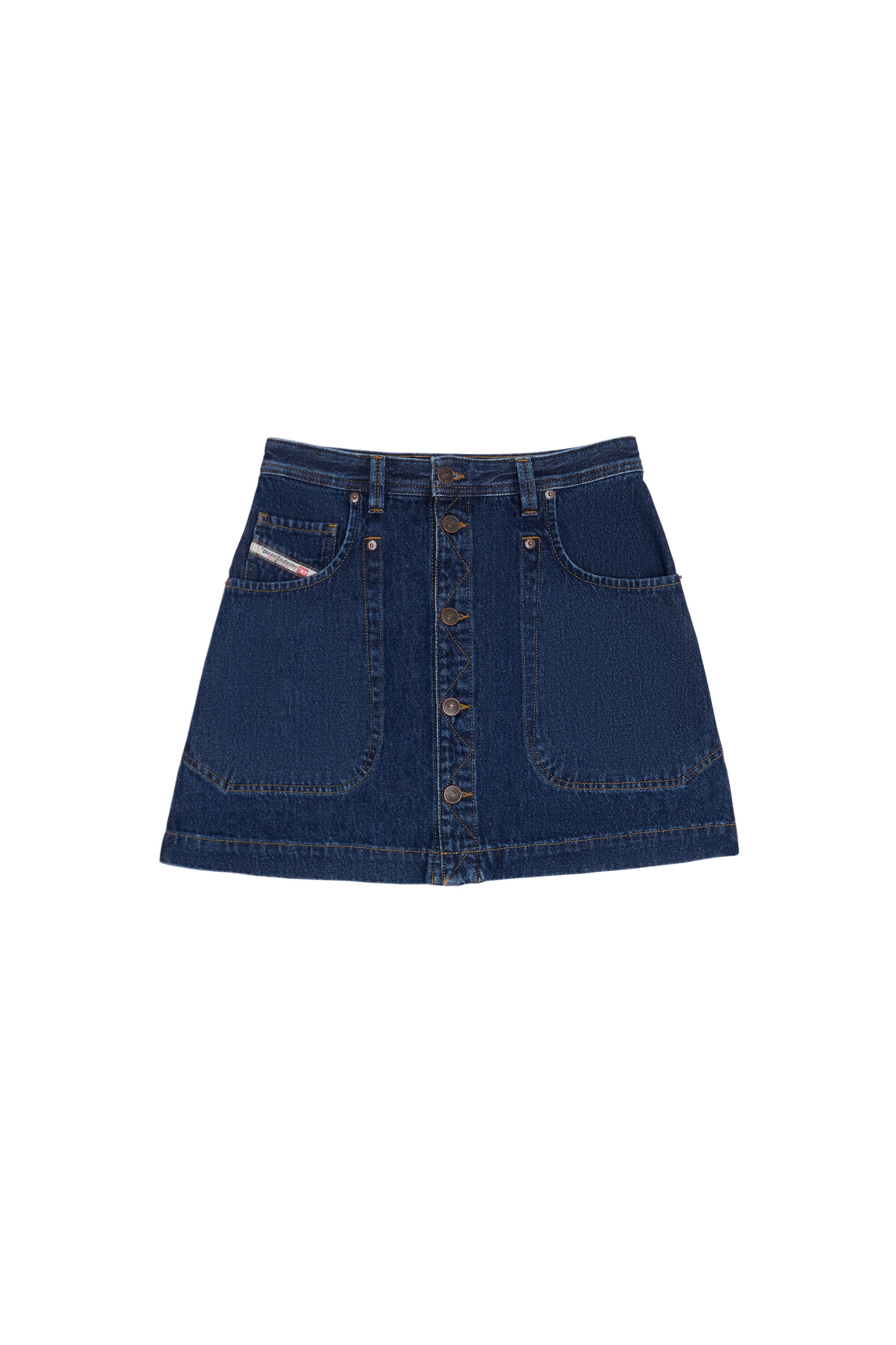 Diesel - DE-ALBUS A-LINE SKIRT, Dark Blue - Image 2