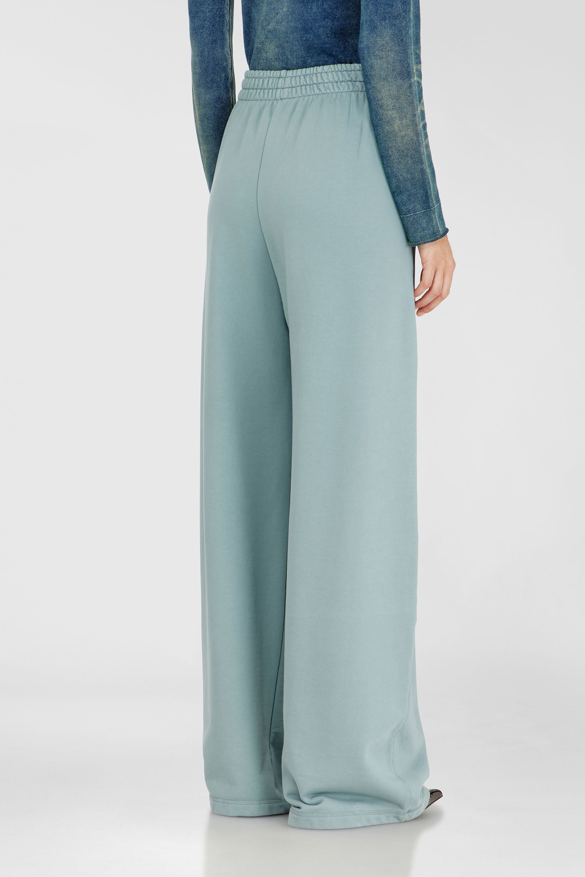 Diesel - P-ZENIA-OD, Woman's Loose track pants with elastic waistband in Light Blue - 4