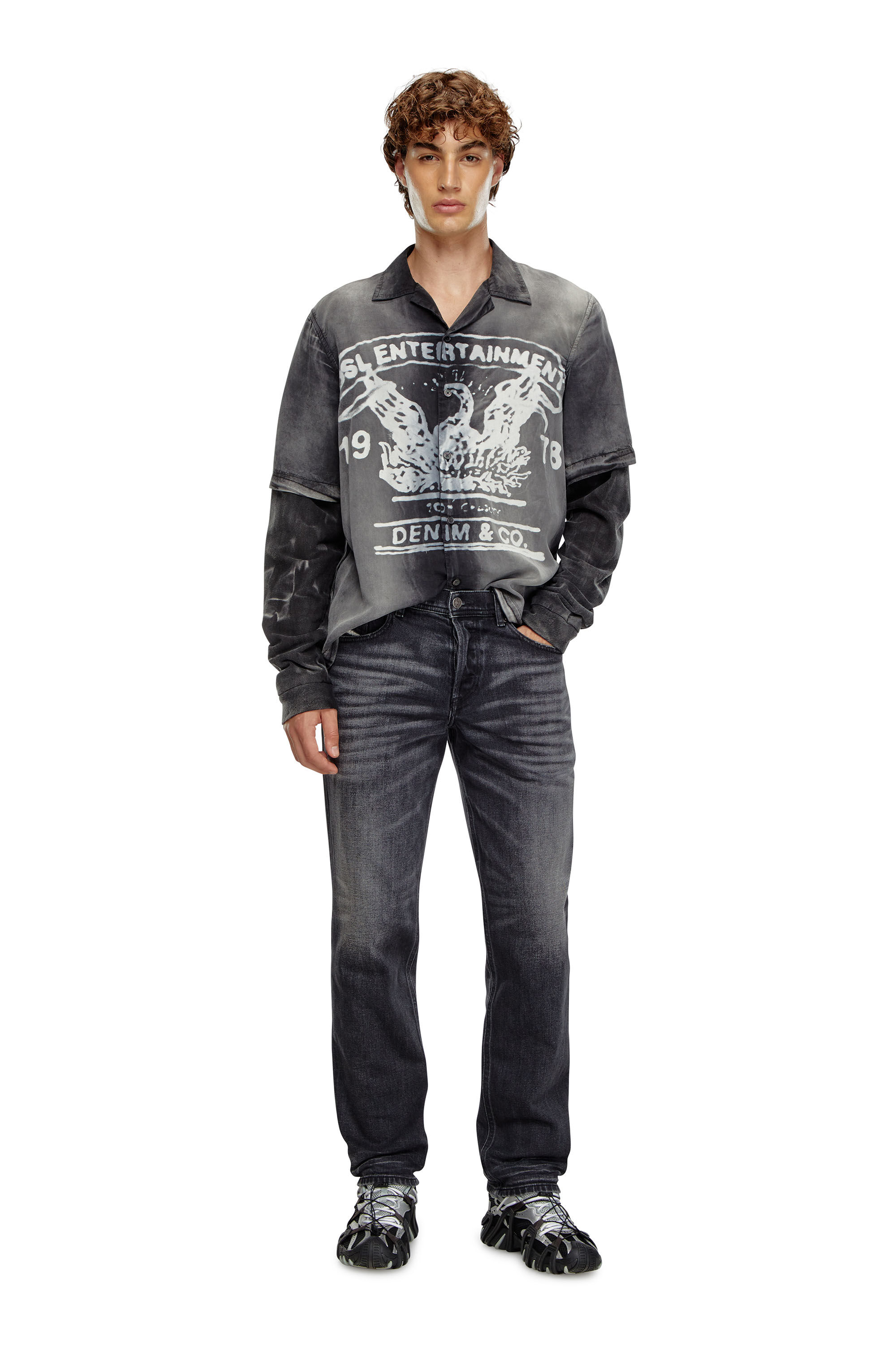 Diesel - Man Tapered Jeans 2023 D-Finitive 09J65, Black/Dark grey - Image 1