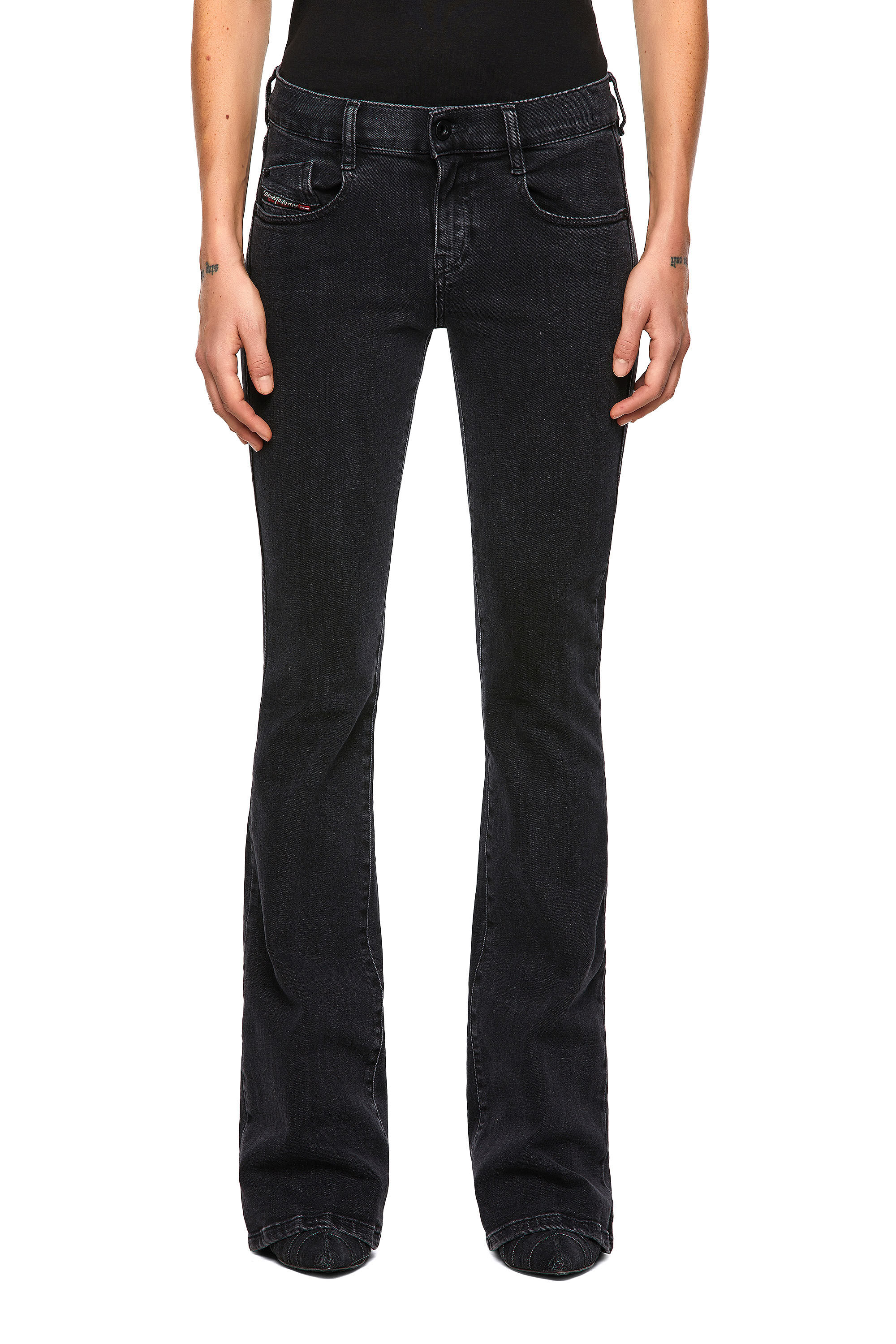 D-EBBEY 0870G Women: Bootcut and Flare Black/Dark grey Jeans | Diesel