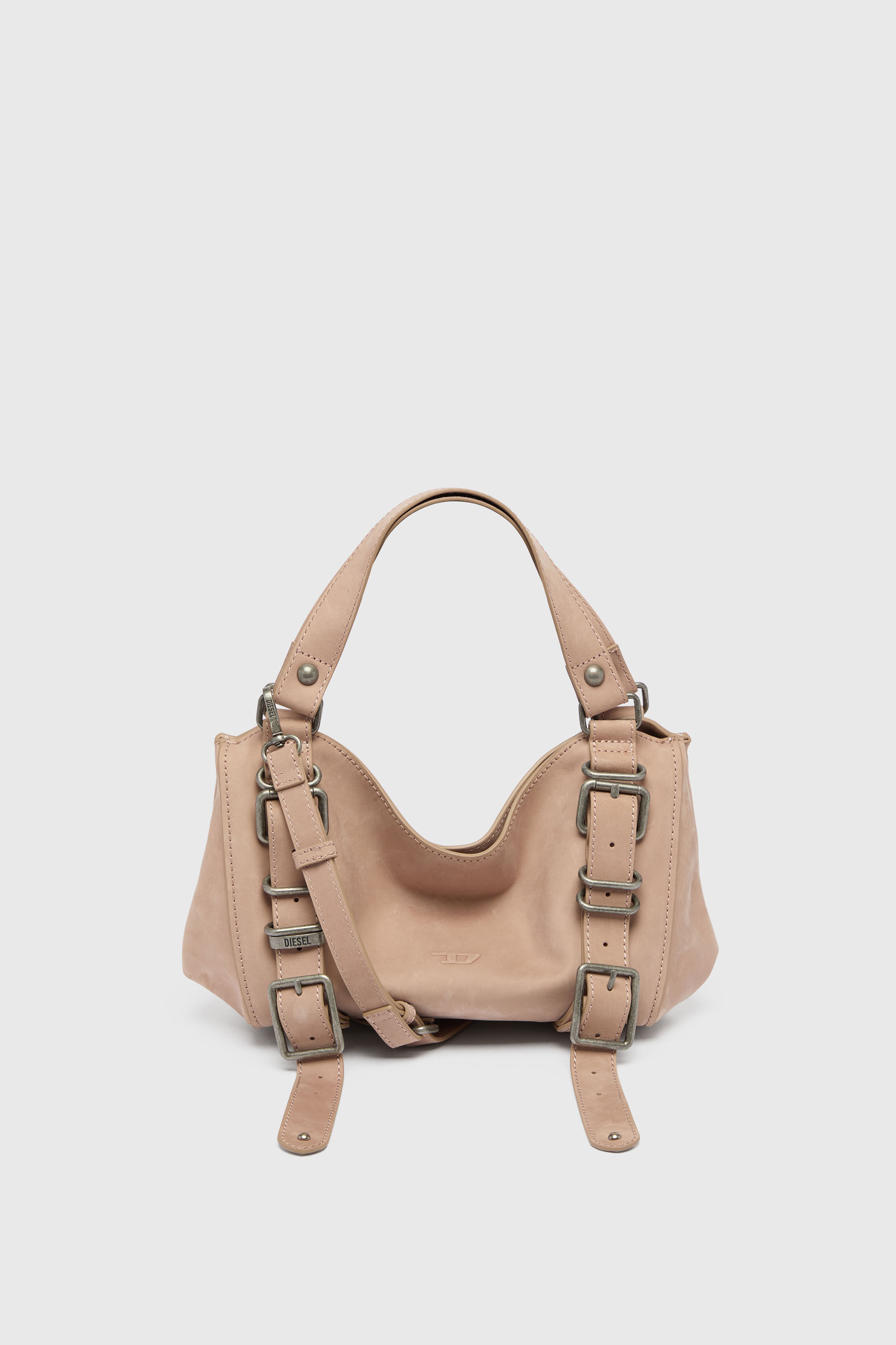 Diesel - D-ONE TOPHANDLE S, Woman's D-One-Small top-handle bag in treated leather in Face Powder - 2