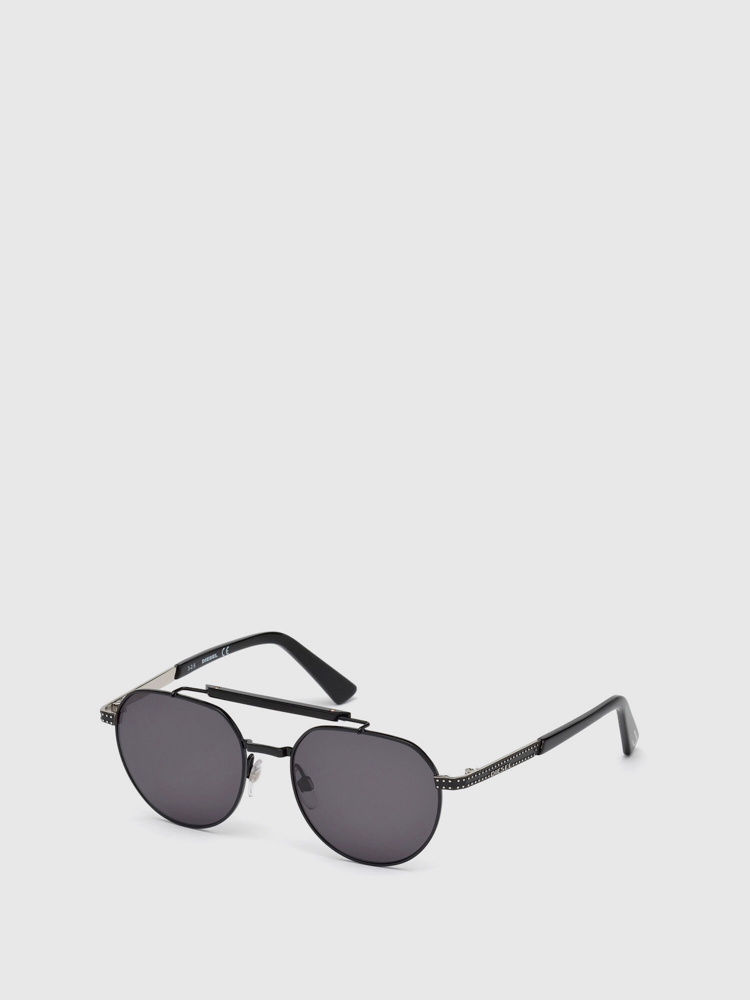 Diesel - DL0239, Unisex's 80's inspired eyewear with round lenses in Black - 4