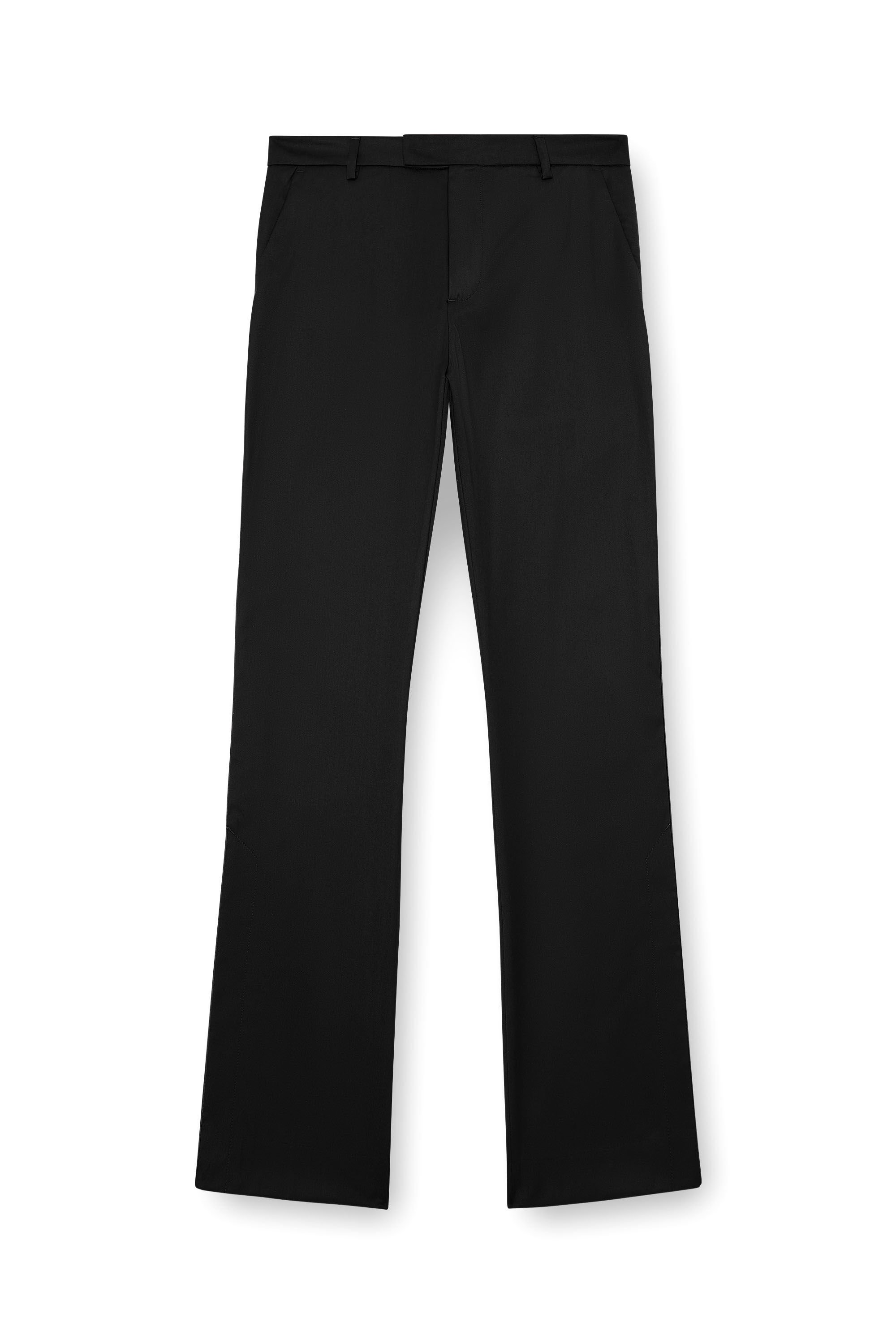 Diesel - P-AMMIR, Man Wool-nylon pants with side slits in Black - Image 2