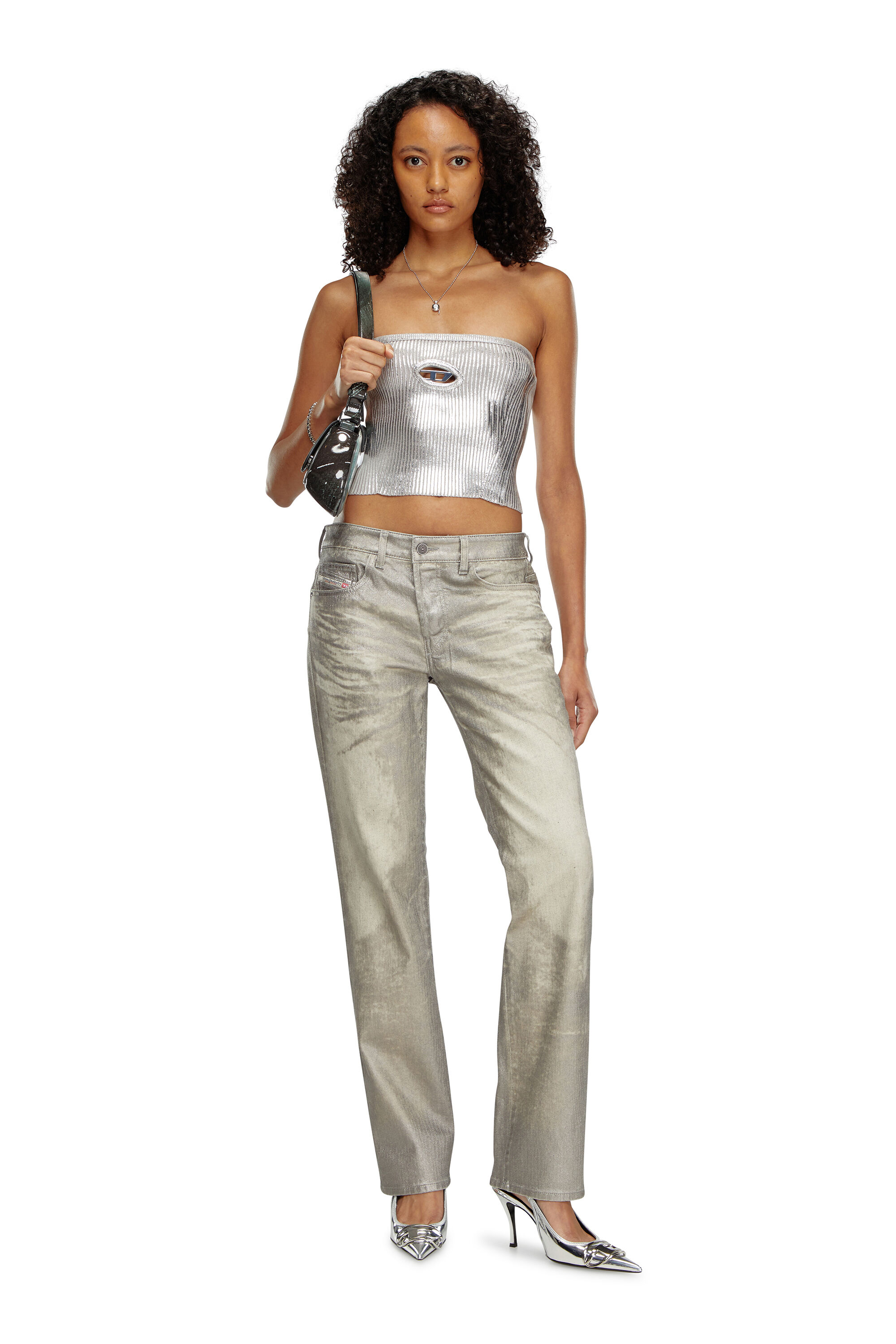 Women's D-Venus-Slingback pumps with mirror finish | Silver