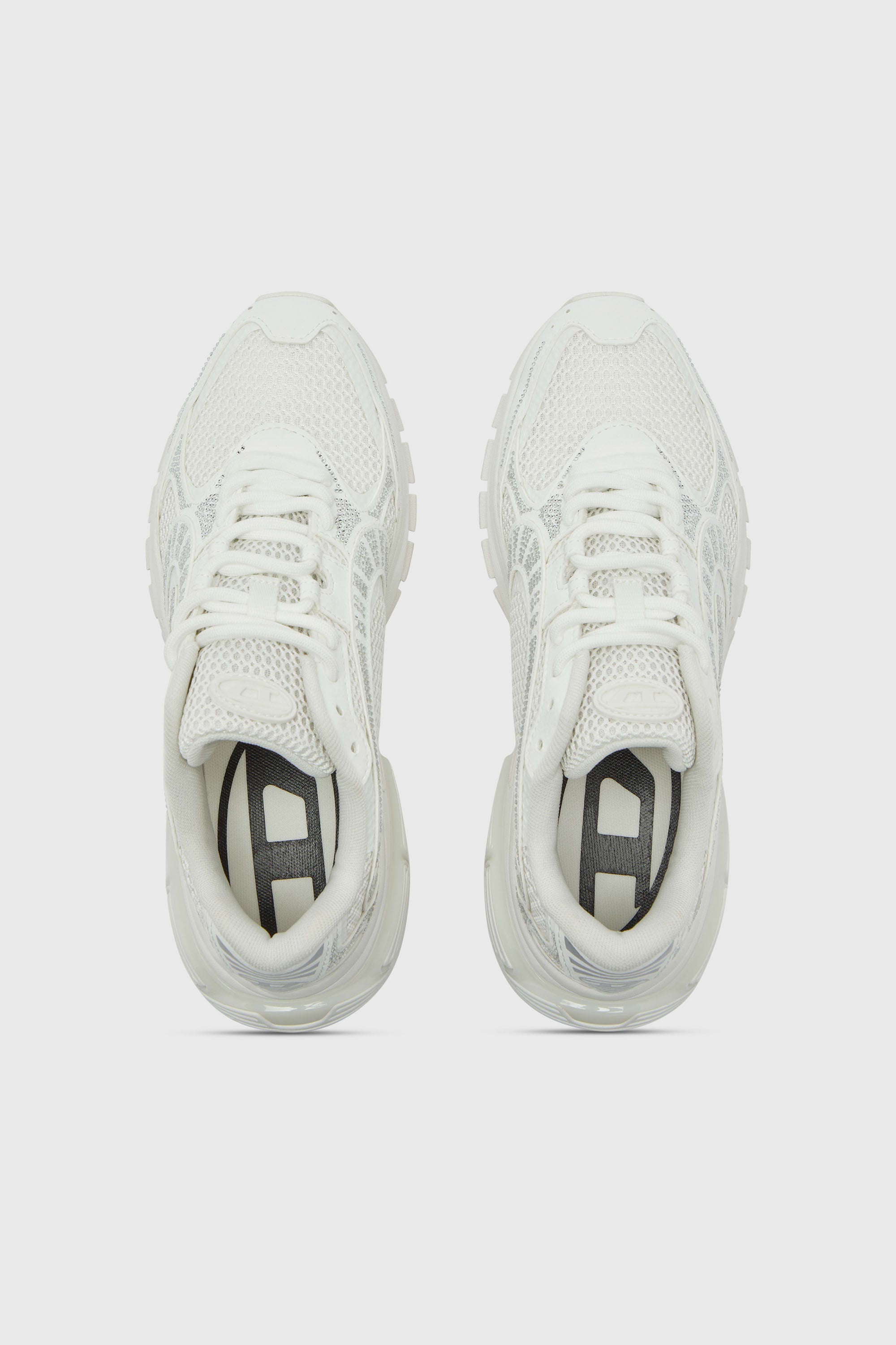 Diesel - S-PRO-V-DENSE LOW W, Woman's S-Pro-V-Dense - Mesh sneakers with crystals in White - 4