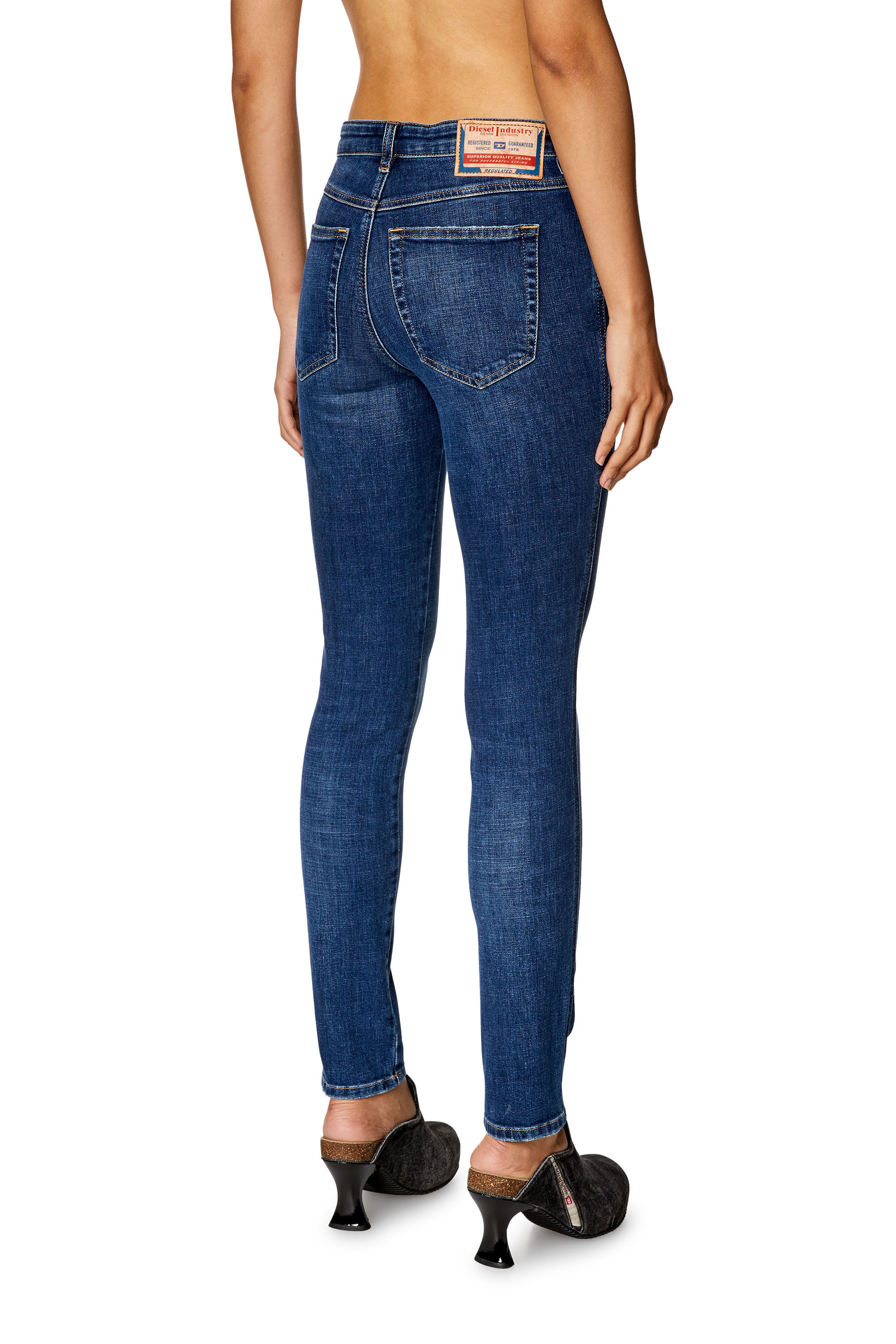 Diesel - Skinny Jeans 2015 Babhila 09H63, Dark Blue - Image 4