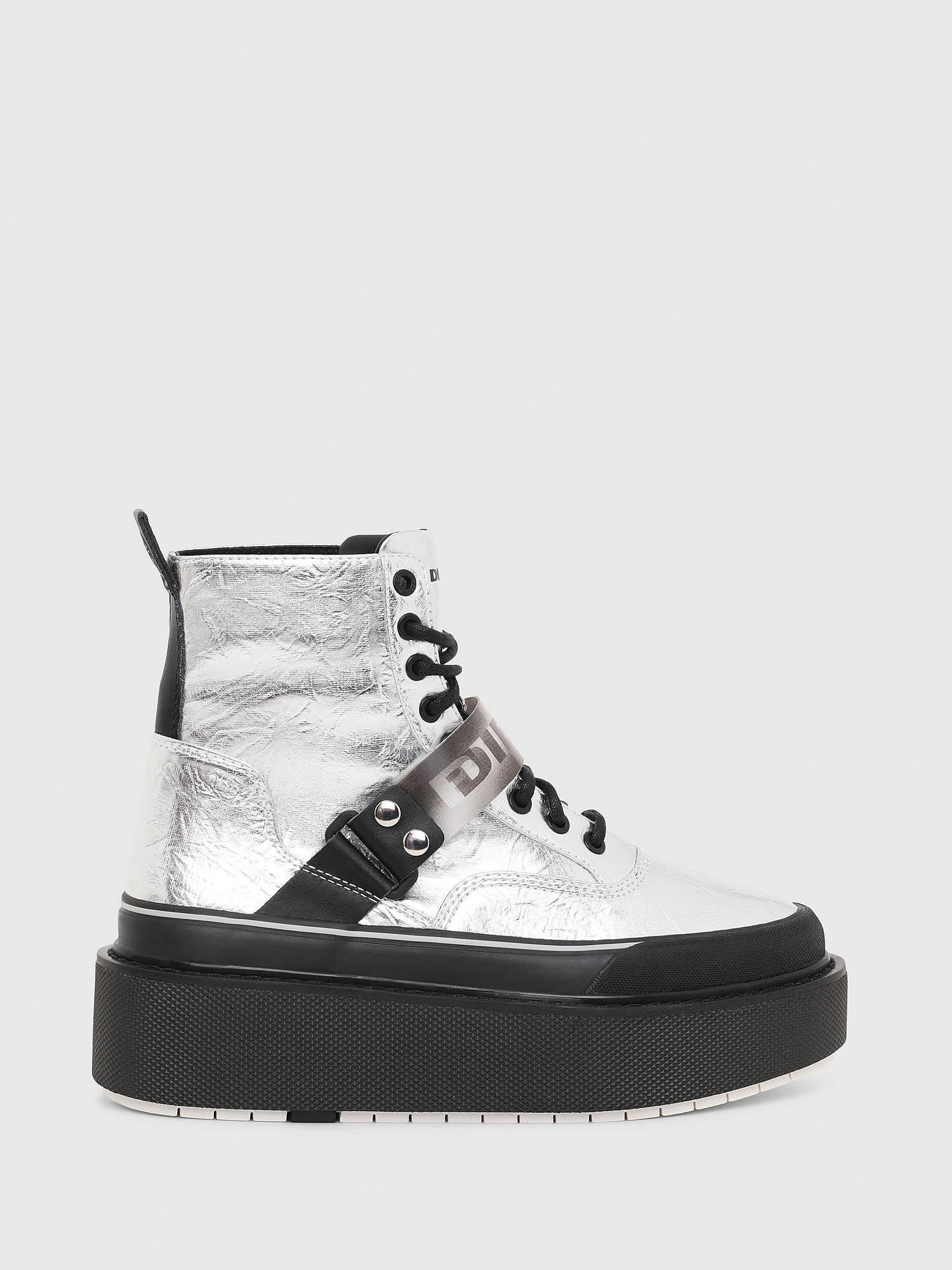 diesel silver boots