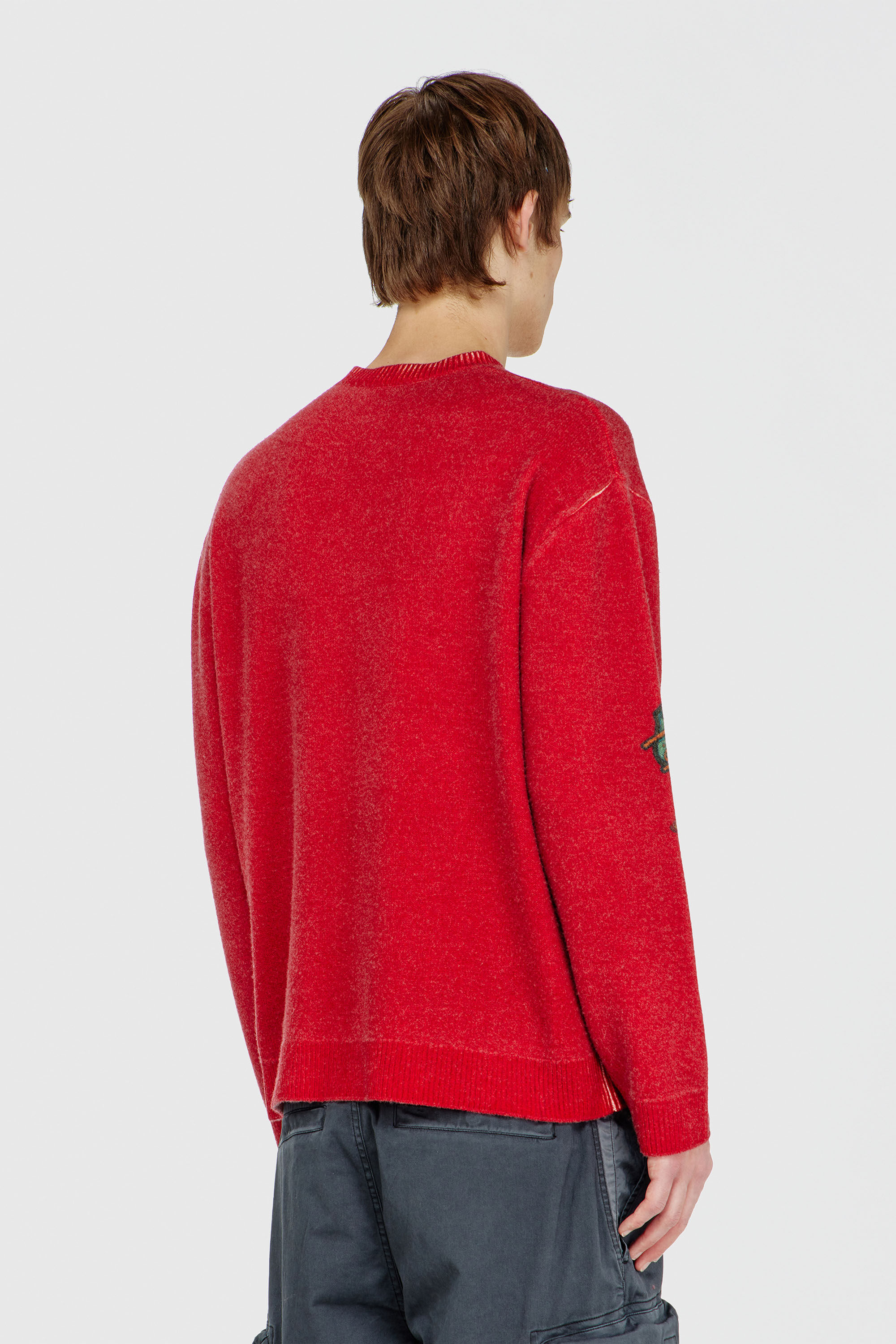 Diesel - K-PATCY, Man's Wool jumper with printed patches in Red - 4