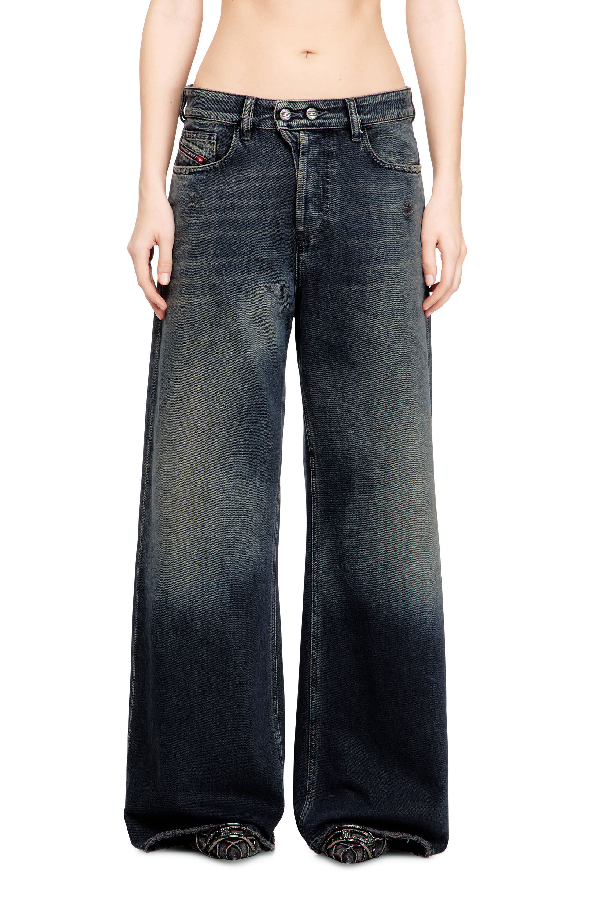 Diesel - Unisex's Relaxed Jeans 1996 D-Sire 09N67, Dark Blue - 2