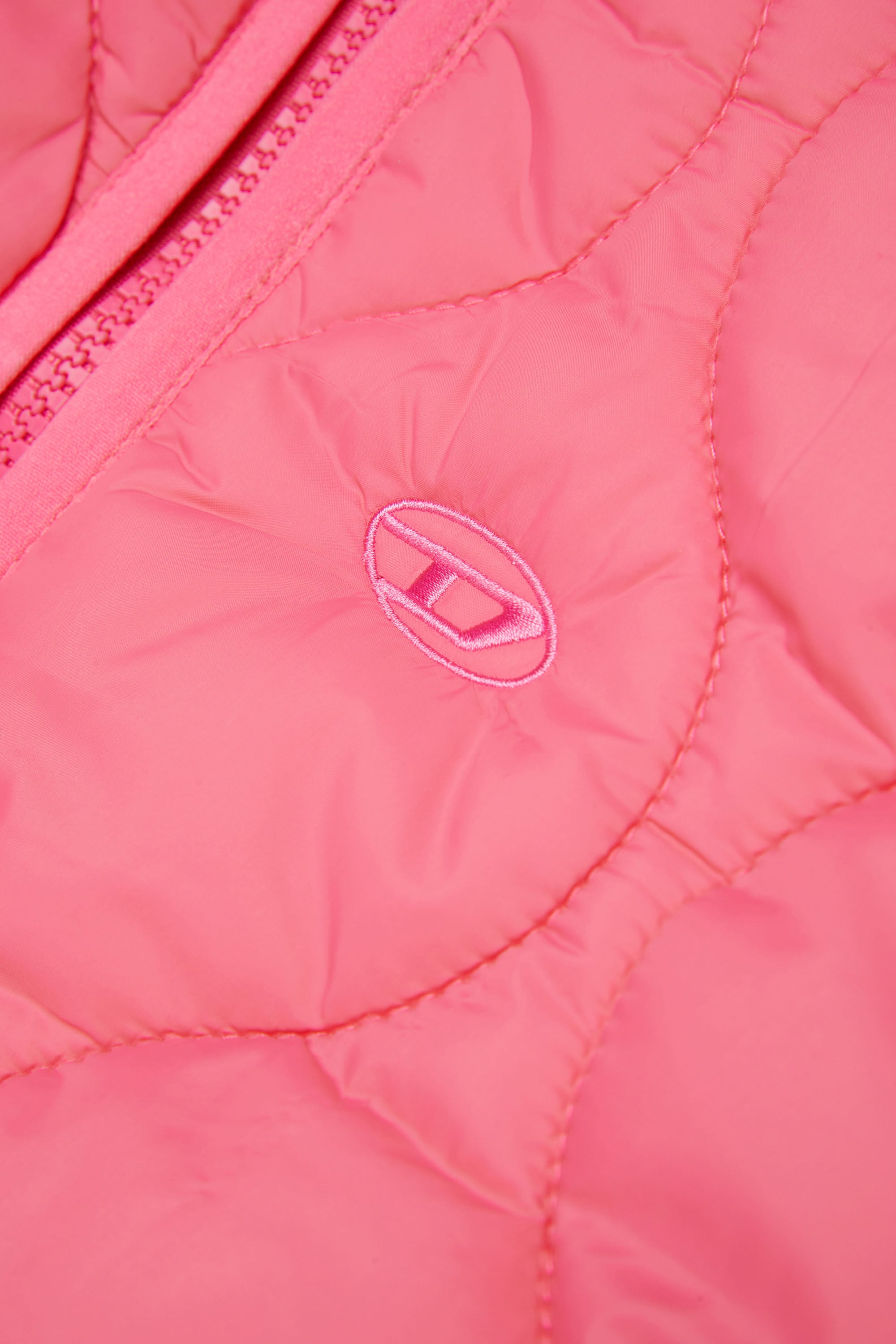 Diesel - JPOP, Woman's Liner jacket in quilted nylon in Pink - 4