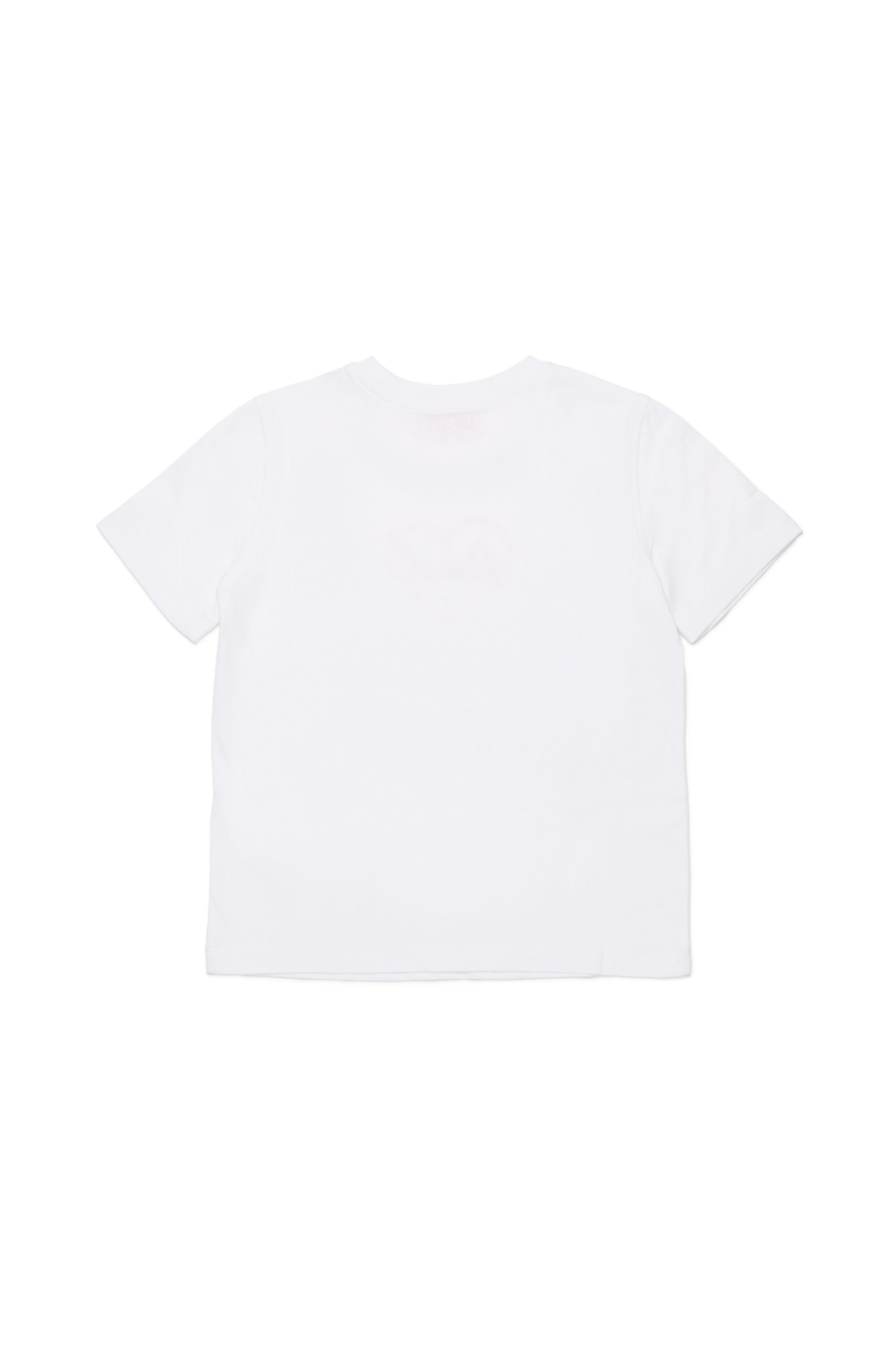 Diesel - TREGL4, Woman's T-shirt with flocked logo heart in White - 2