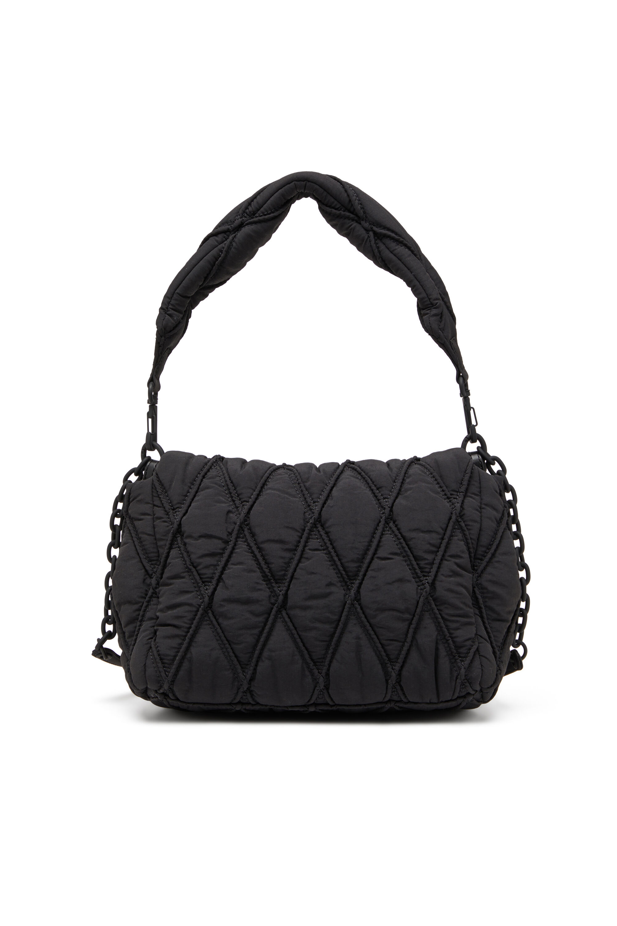 【大注目】 M-Shoulder Charm-D Women's bag Diesel | Black | nylon quilted in バッグ