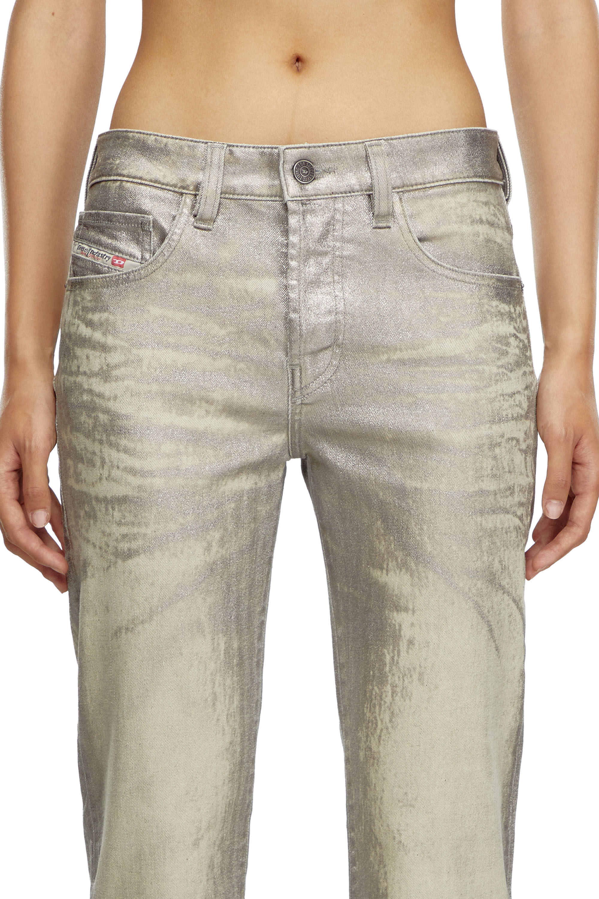 Diesel - Woman Straight Jeans 1989 D-Mine 0CBCZ, Grey - Image 5