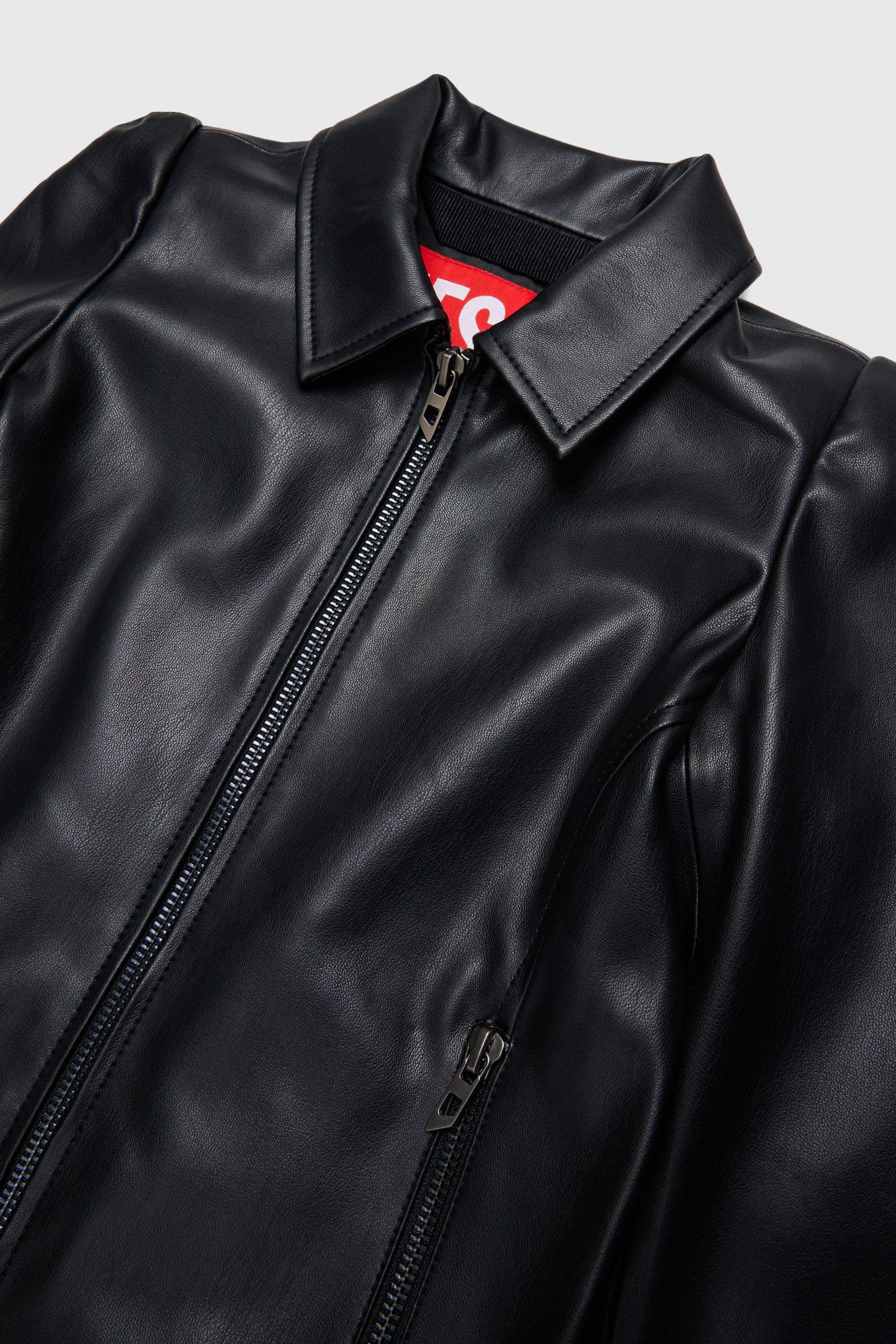 Diesel - JENNY, Woman's Shirt jacket in coated fabric in Black - 3