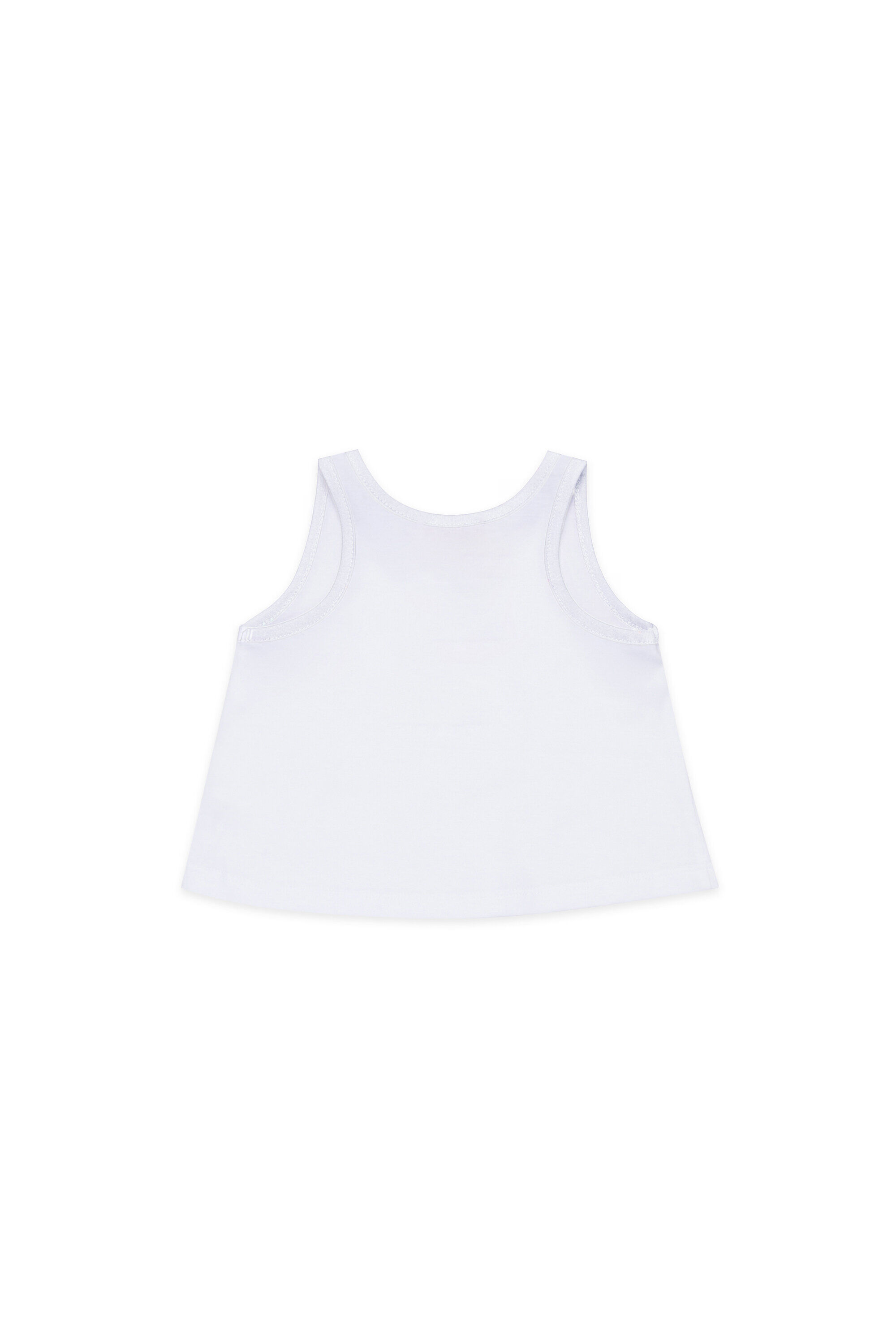 Diesel - MTICEB, Woman's Cotton tank top with ice cream print in White - 2